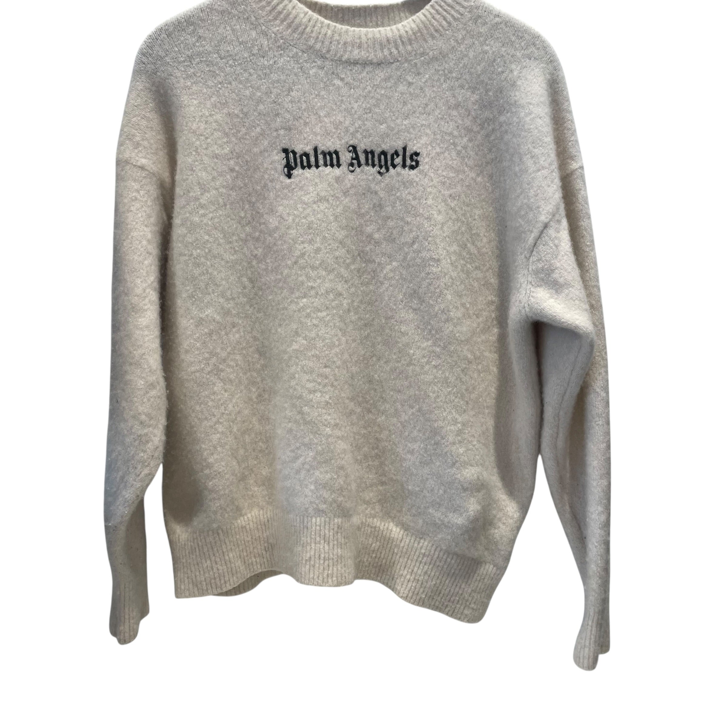 Palm Angels/Sweater/M/Wool/CRM/LOGO SWEATER view 1