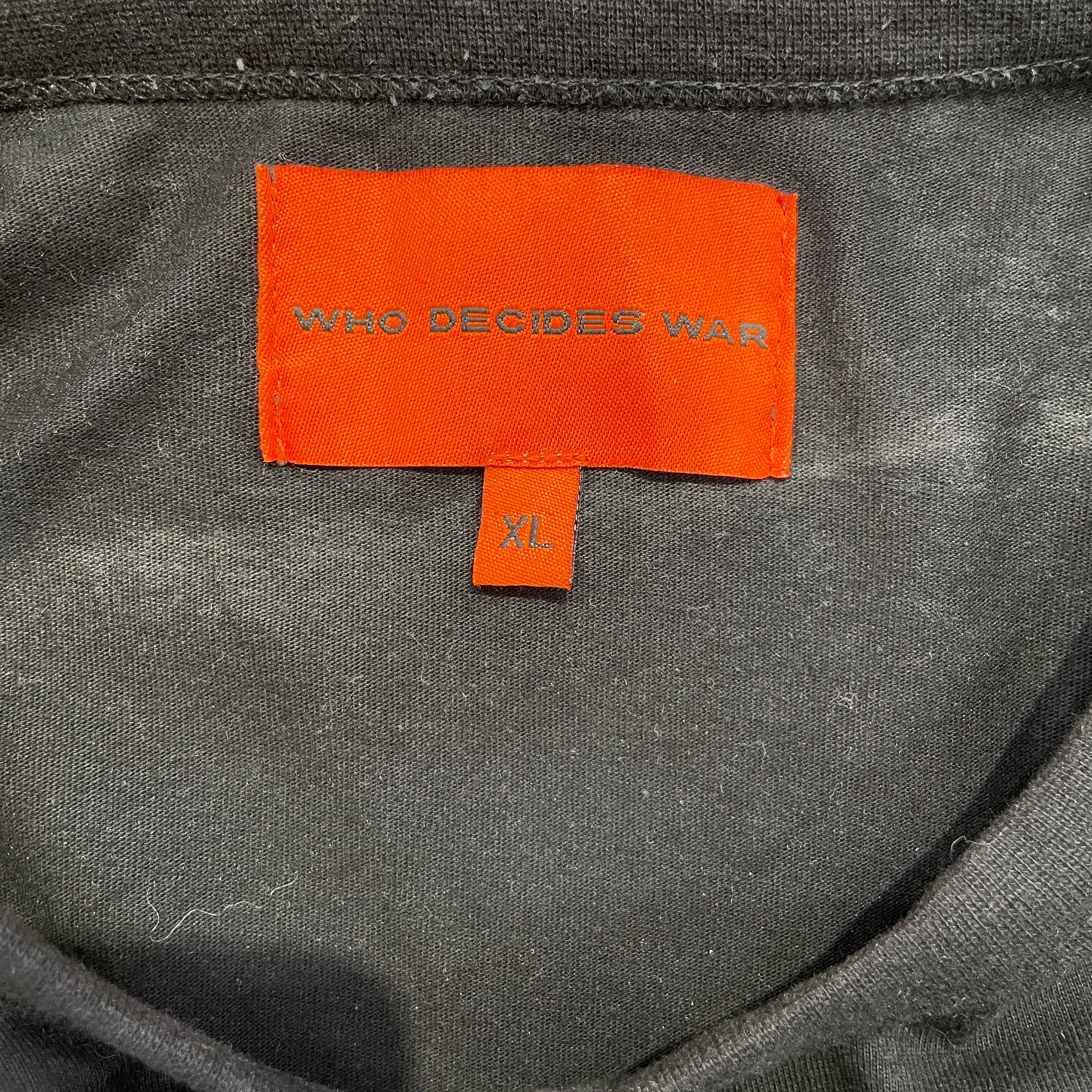 WHO DECIDES WAR/T-Shirt/XL/Cotton/BLK/Graphic/WHO DECIDES WAR GRAPHIC TEE view 3