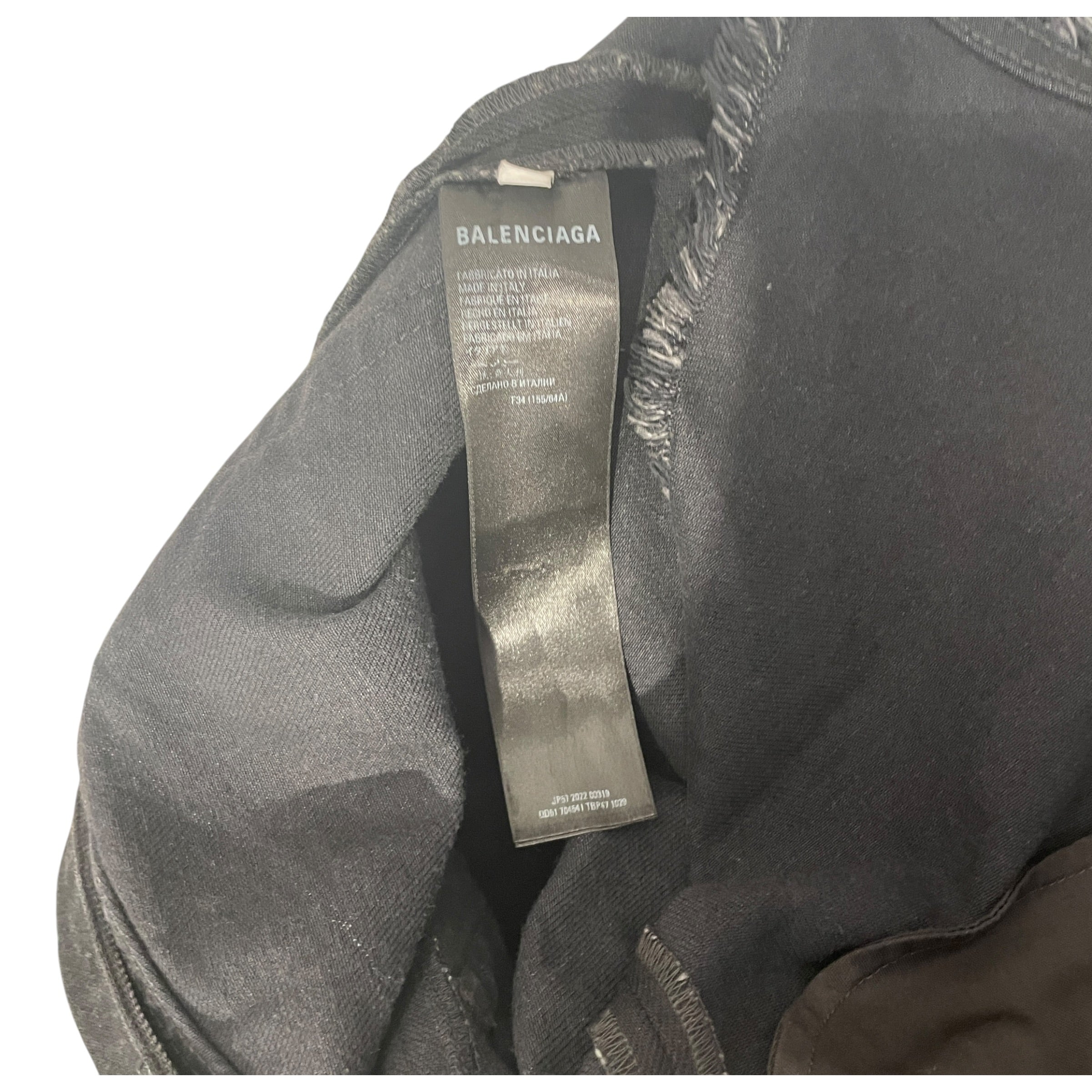 BALENCIAGA/Skirt/34/Denim/BLK/CUT OPEN SHORT/SKIRT view 4
