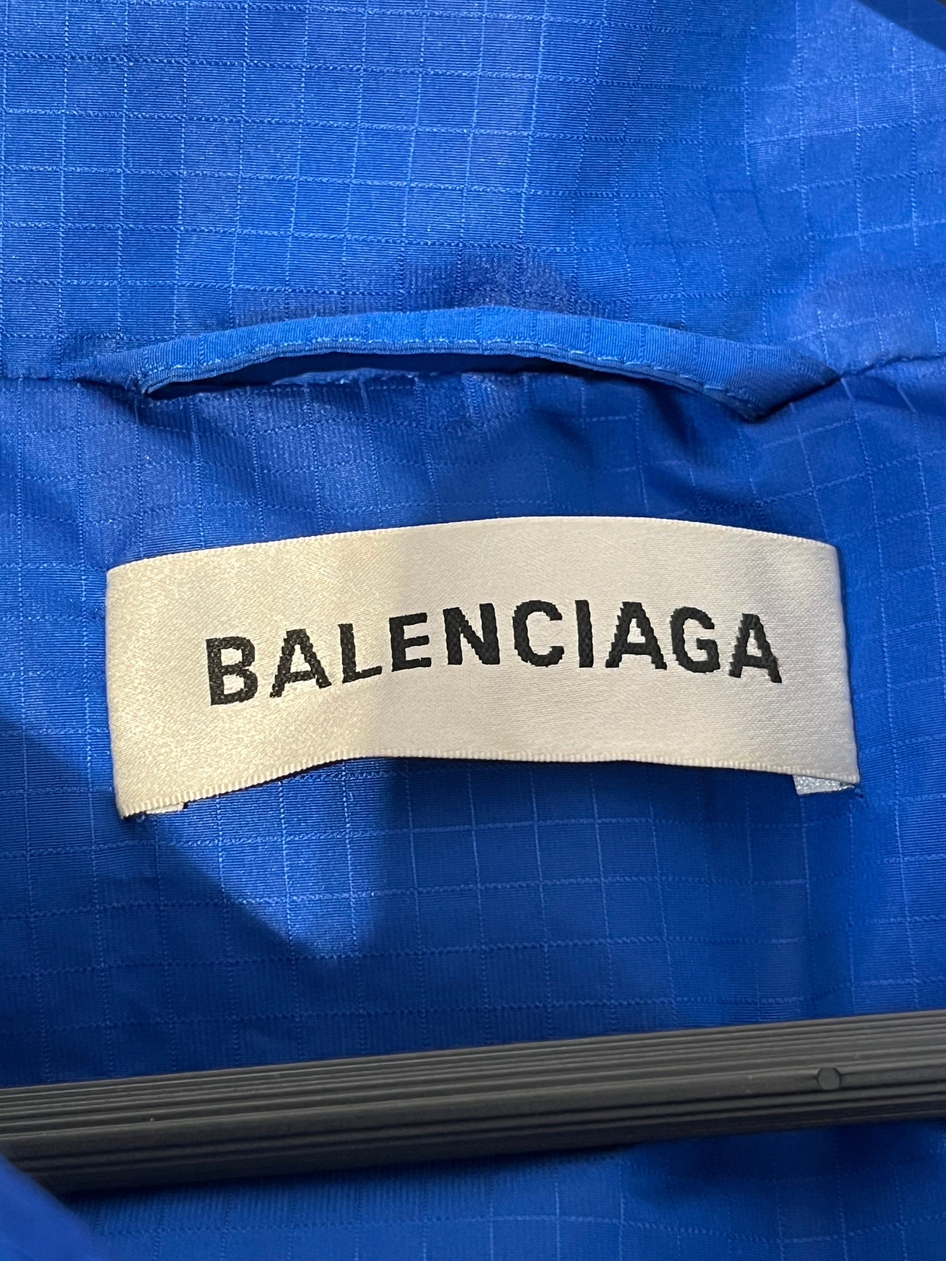 BALENCIAGA/Puffer Jkt/36/Nylon/BLU/Double Breasted/CA00985 hooded puffer jkt view 3