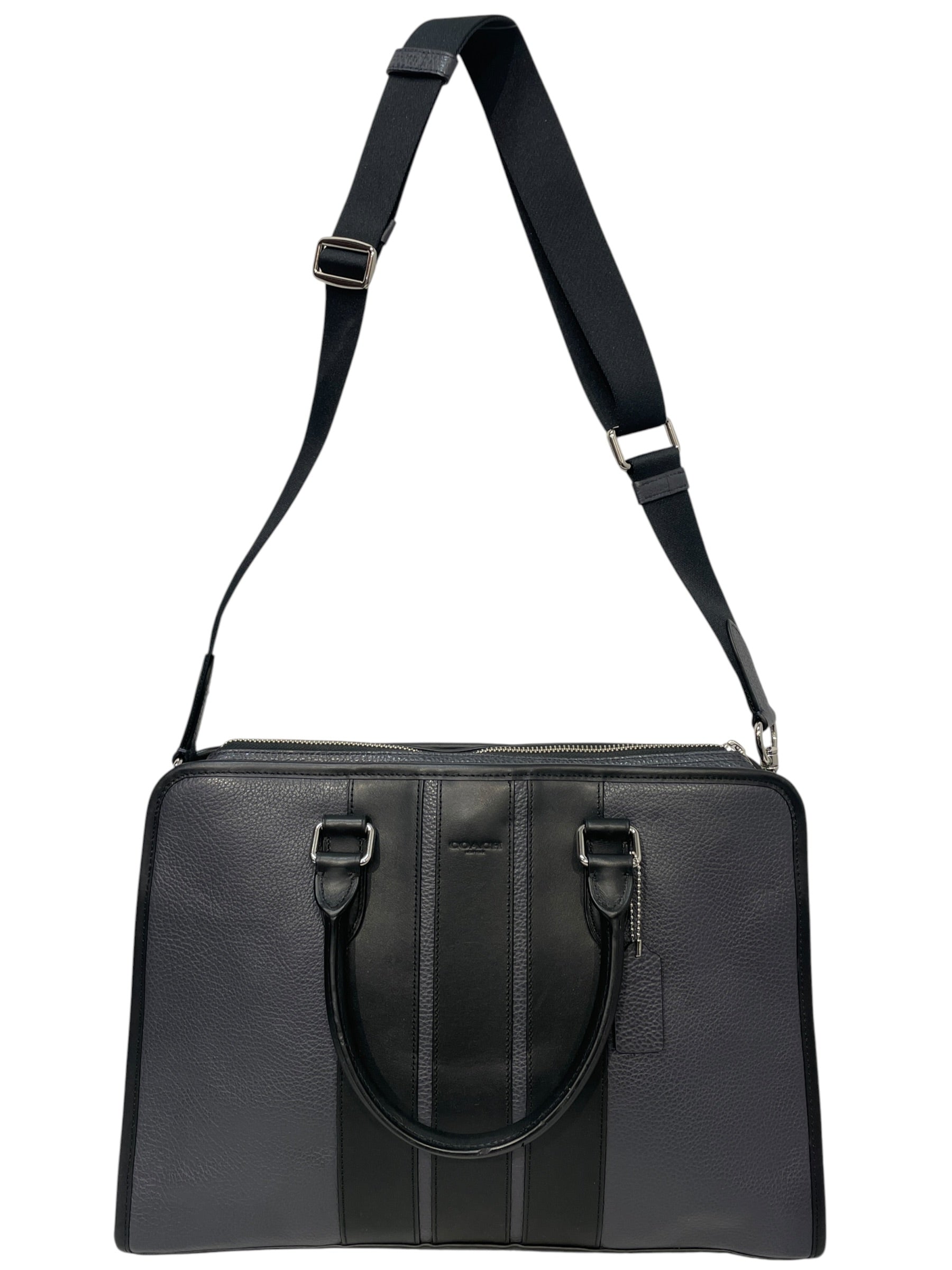 COACH/Briefcase/Leather/GRY/f23212 bond 3 stripe view 1