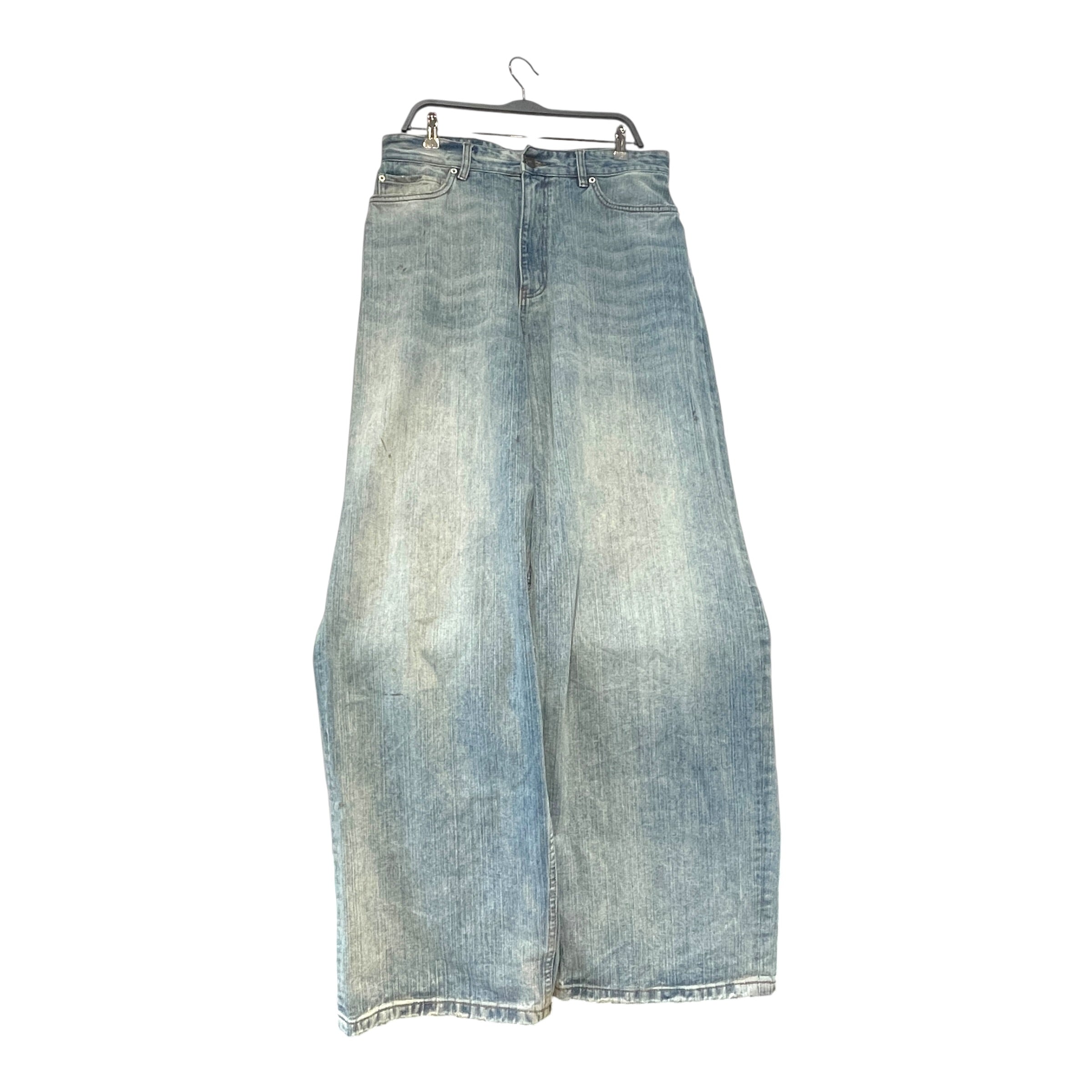 BALENCIAGA/Pants/S/Denim/BLU/Wide Leg Baggy Distressed 2024 view 1