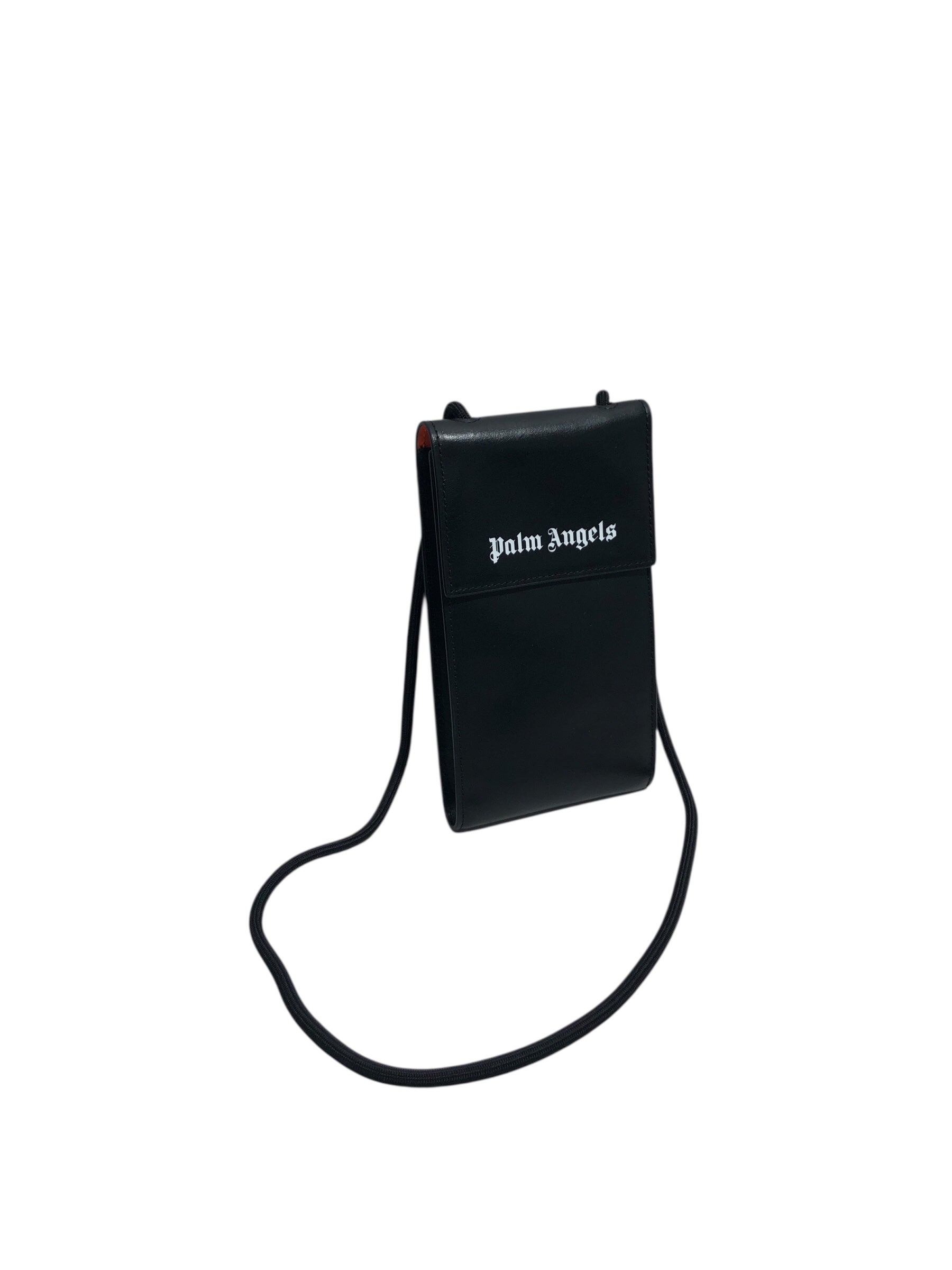 Palm Angels/Pouch/Leather/BLK/PHONE POUCH CROSSBODY STRAP view 1