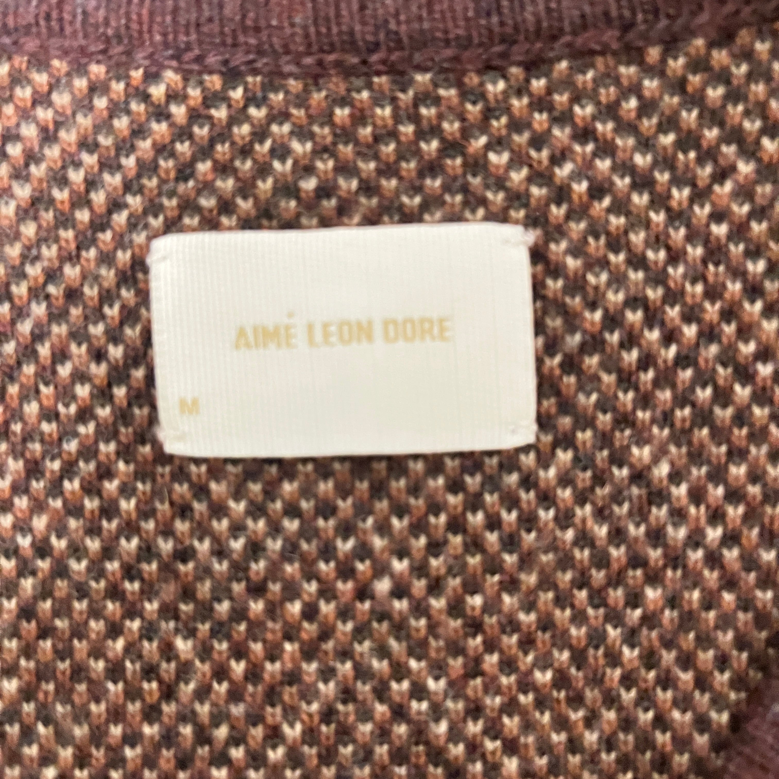 AIME LEON DORE/Vest/M/Cotton/BRW/KNIT SWEATER VEST view 3
