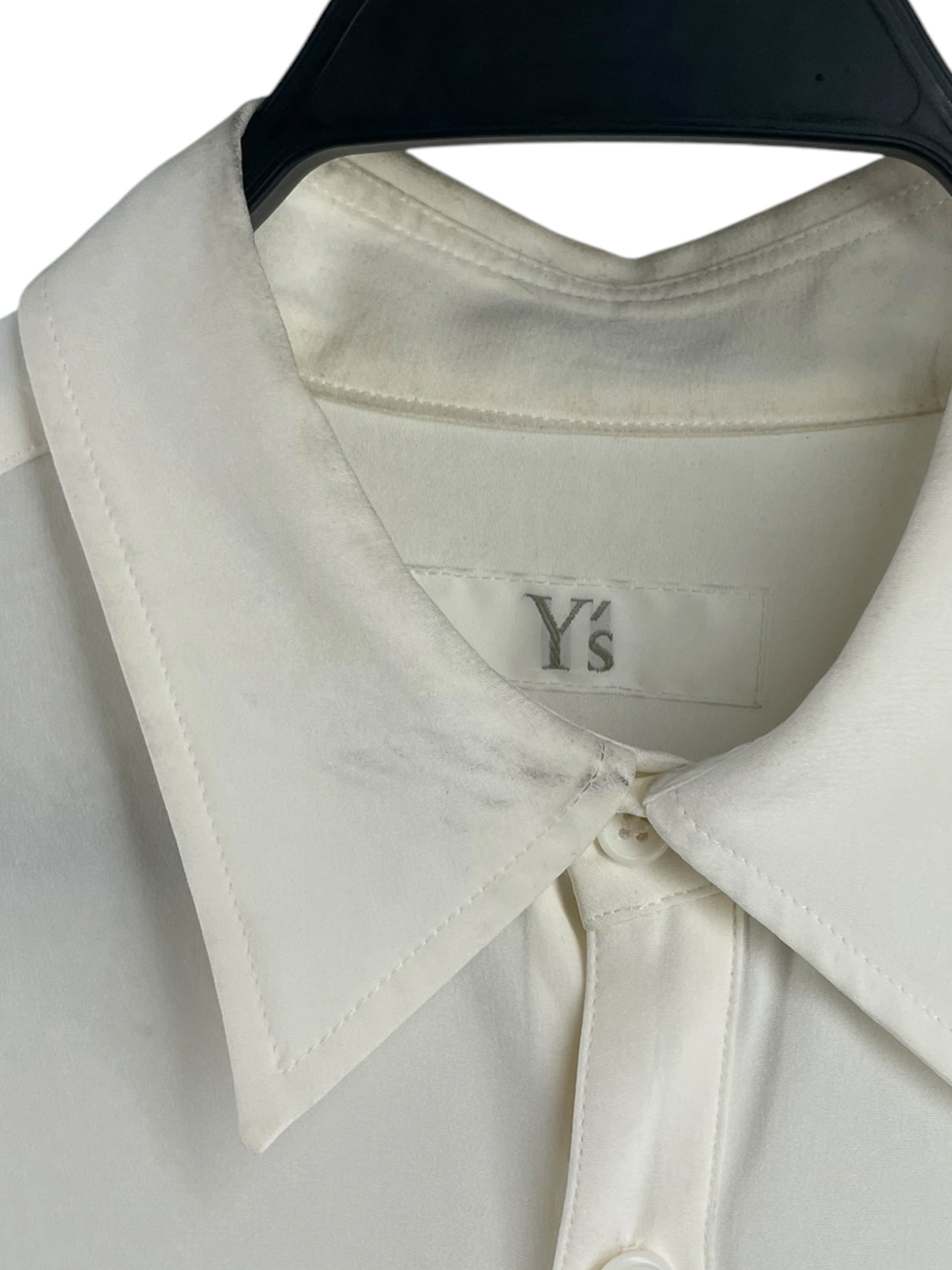 Y's/Shirt/1/Silk/WHT/YT-B01-500 DRAPE SHIRT RUNWAY view 6