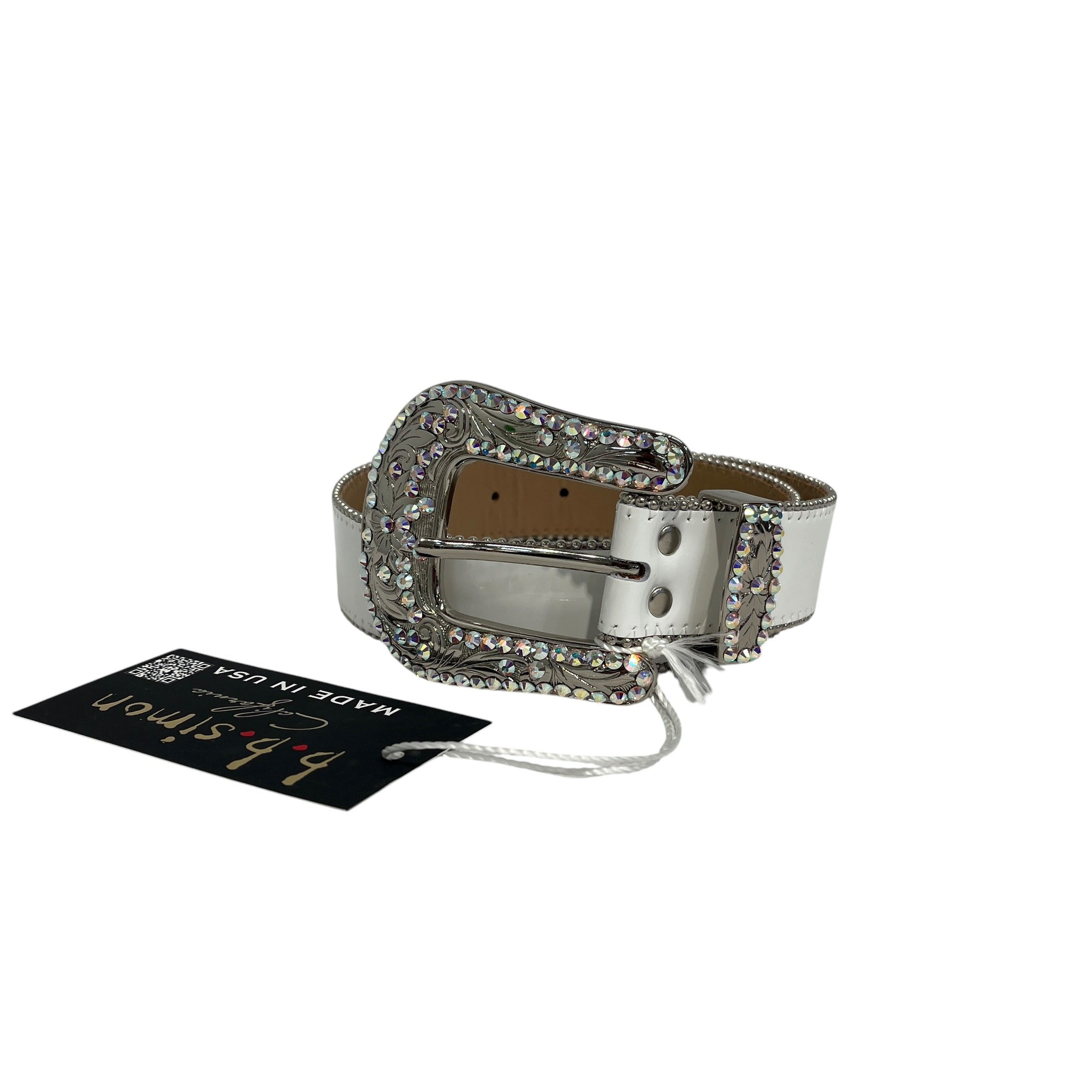 b.b.simon/Belt/Leather/WHT/L's/Plain Patent Leather Belt view 1