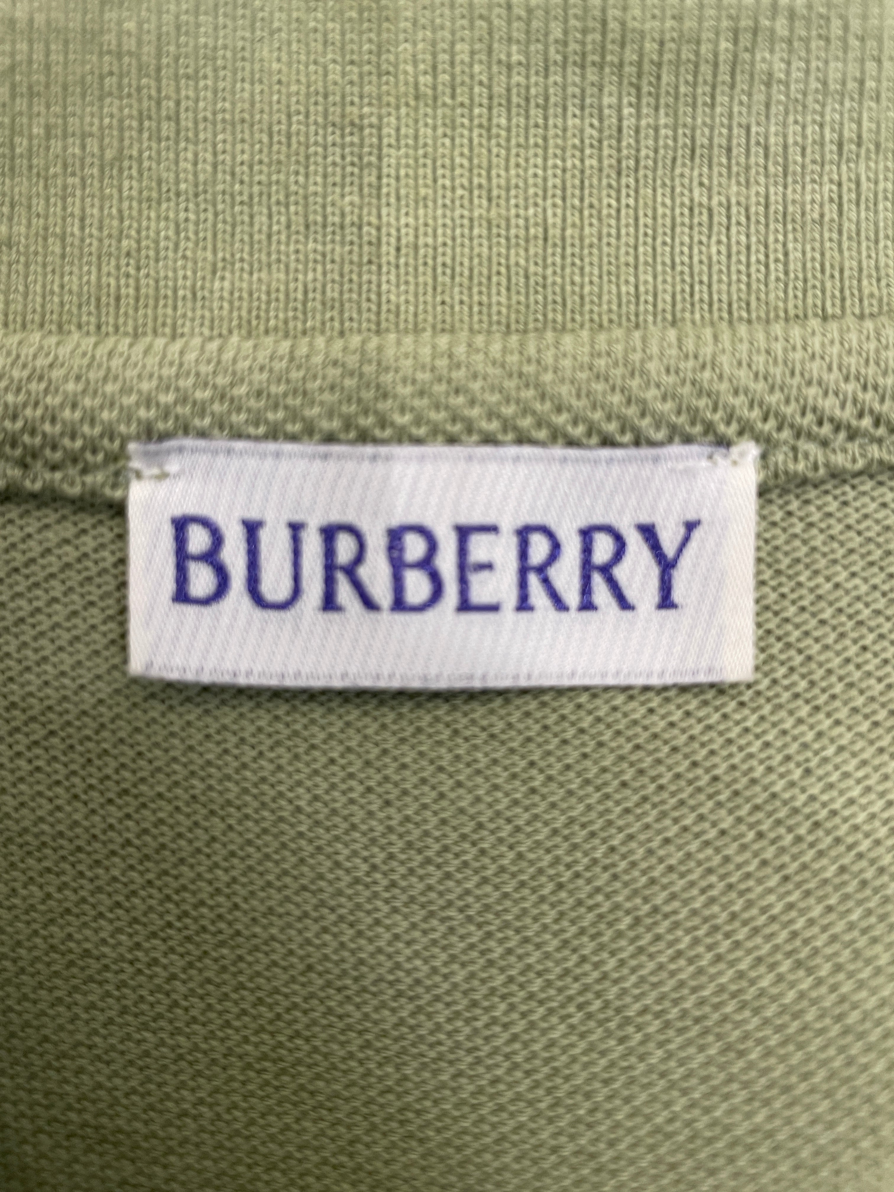 BURBERRY/Polo Shirt/L/Cotton/GRN/ view 3