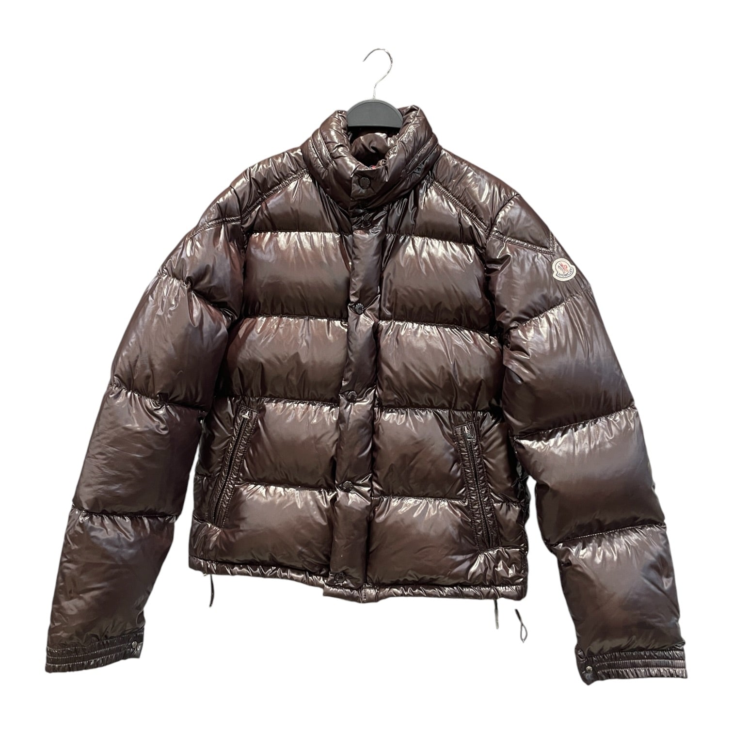 MONCLER/Puffer Jkt/2/Nylon/BRW/Grenoble Shiny Goose Down Puff view 1