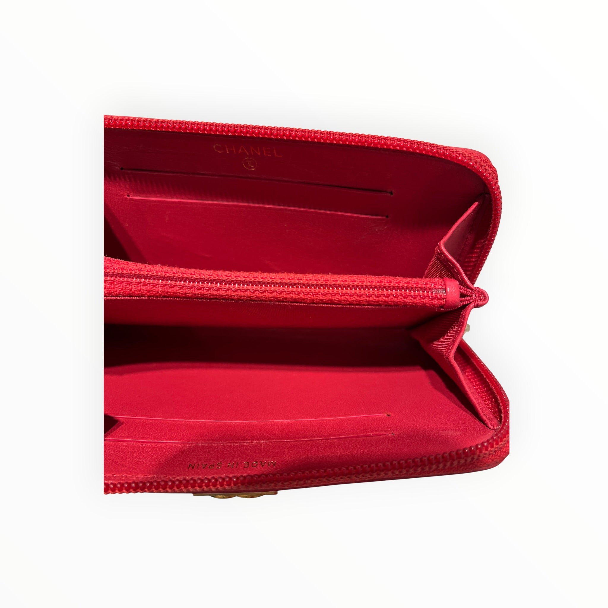 CHANEL/Wallet/Leather/RED/L's/BOY WALLET QUILTED view 4
