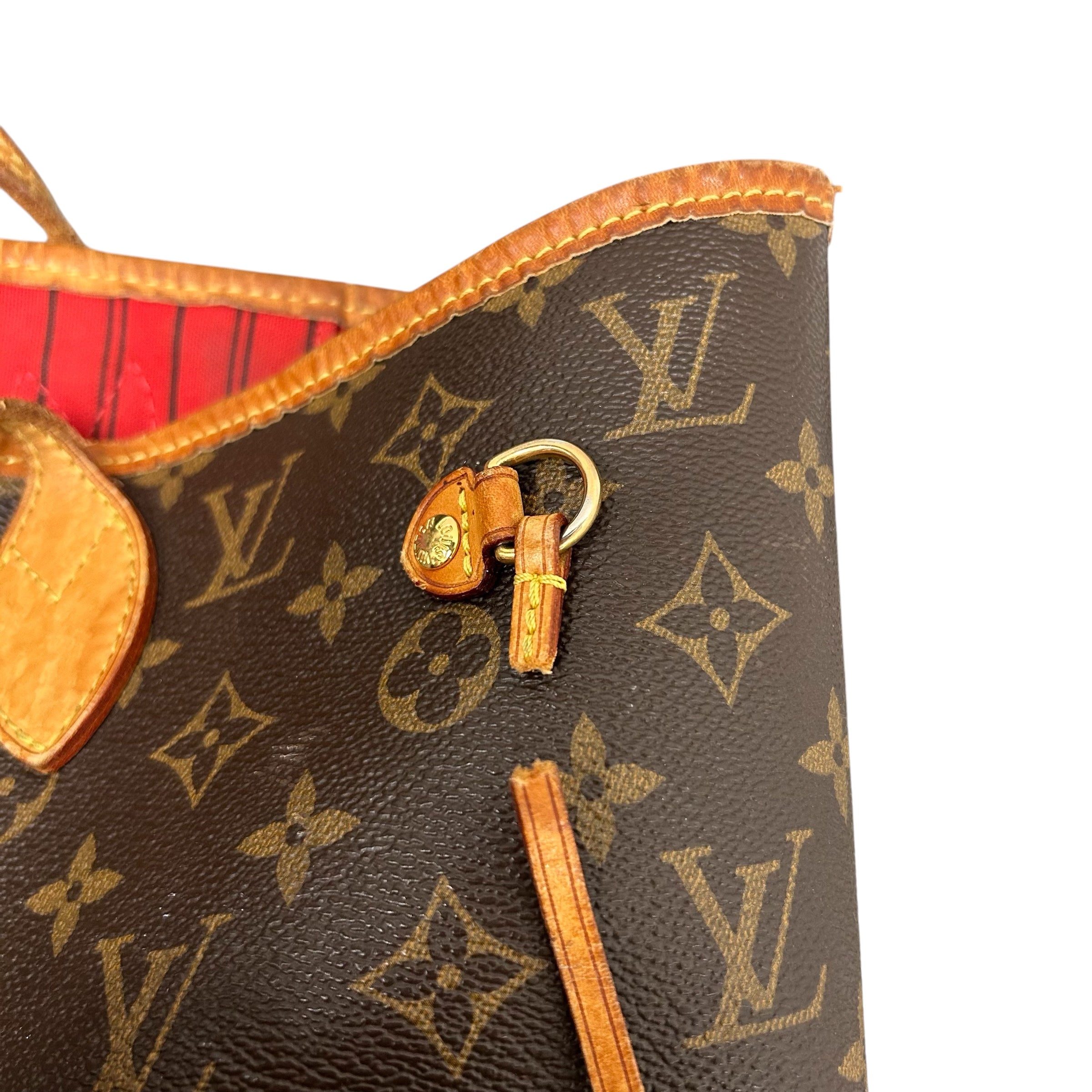 LOUIS VUITTON/Tote Bag/Monogram/Leather/BRW/Neverfull pouch view 11