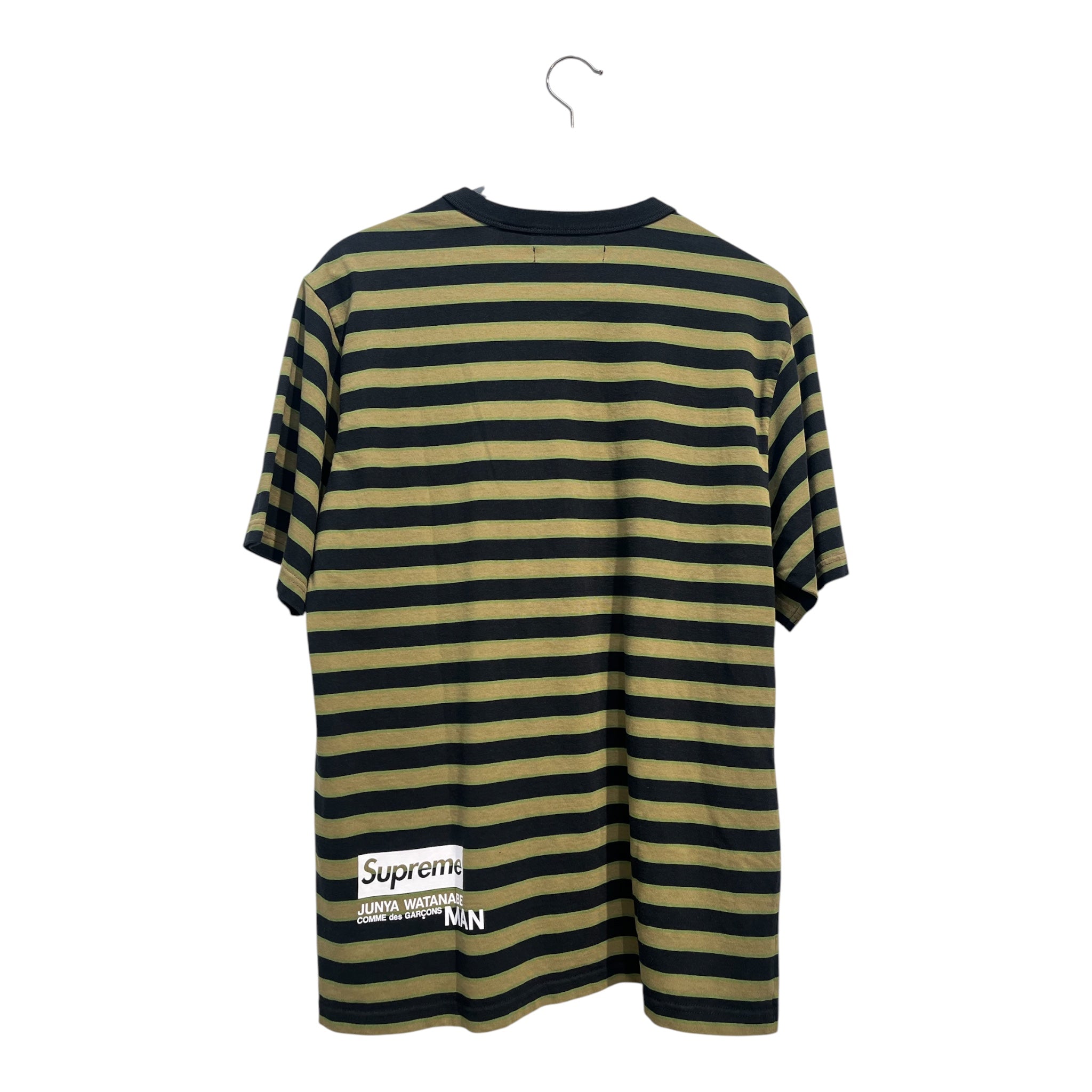 Supreme/JUNYA WATANABE COMME des GARCONS/T-Shirt/L/Cotton/GRN/Stripe/OVERSIZED view 2