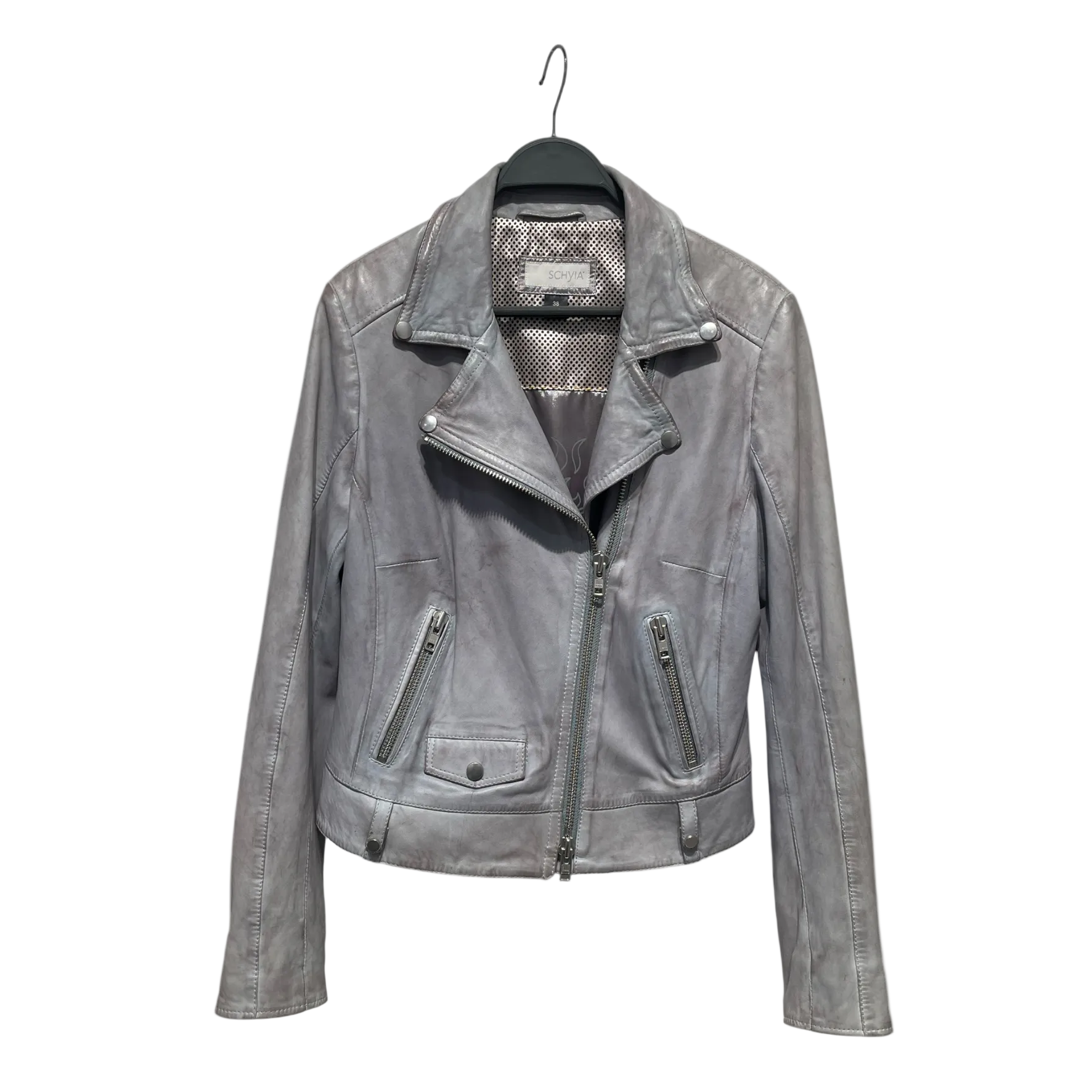 Schyia/Jacket/38/Leather/GRY/Discoloration view 1