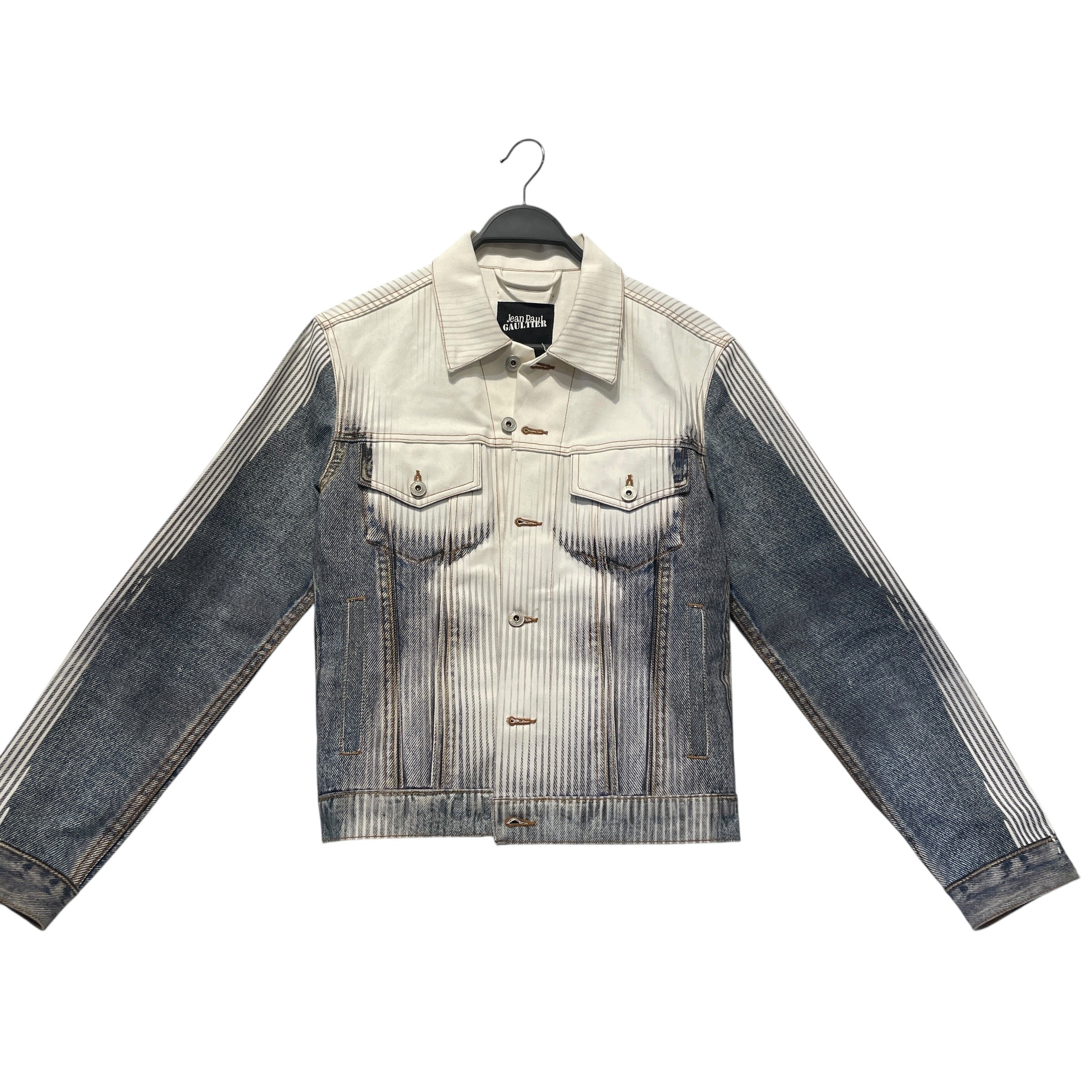 Jean Paul Gaultier/Y/PROJECT/Denim Jkt/XS/Denim/WHT/Graphic/Trompe L'Oeil Denim Body view 1
