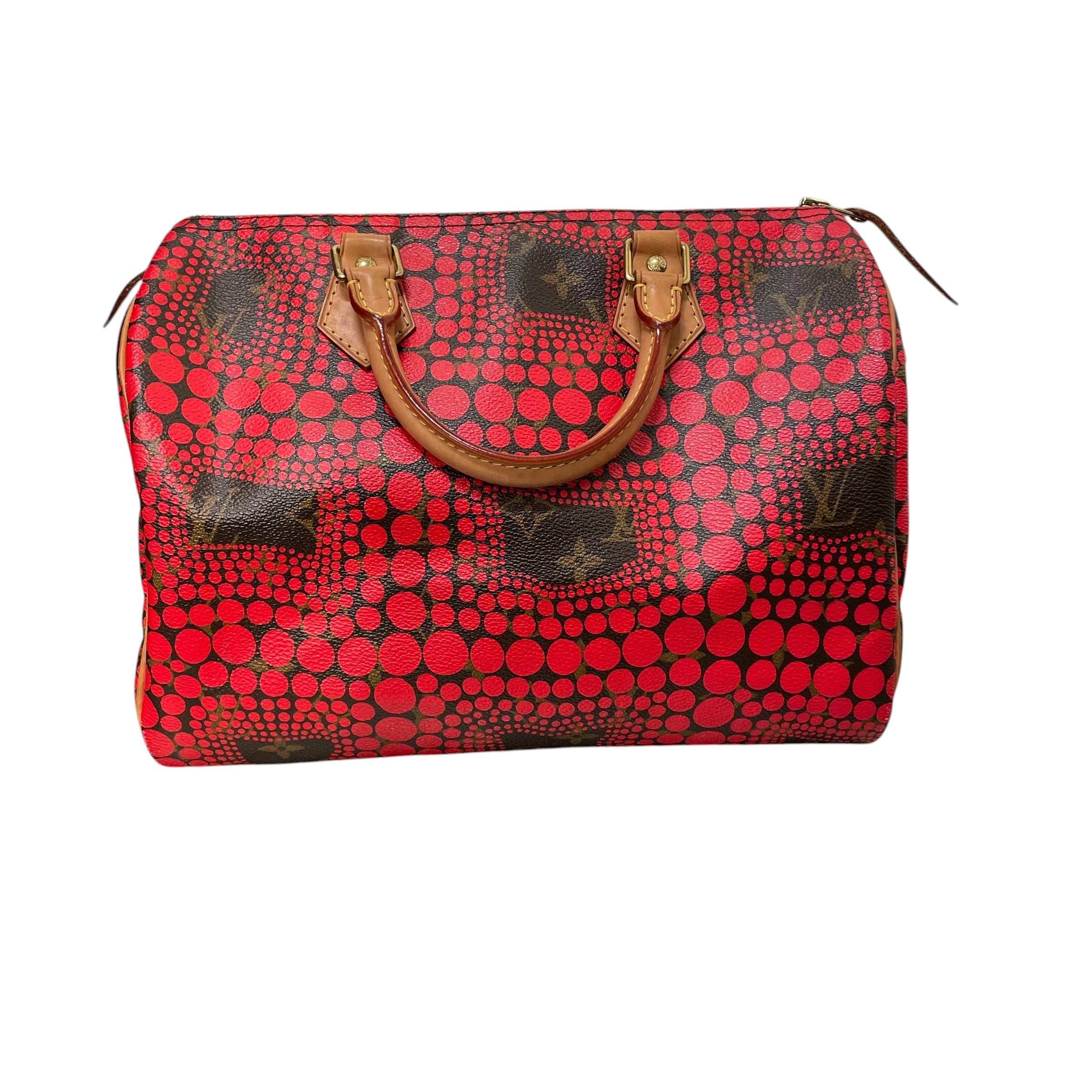 LOUIS VUITTON/Hand Bag/Graphic/Leather/RED/town speedy 30 yayoi kusama view 2