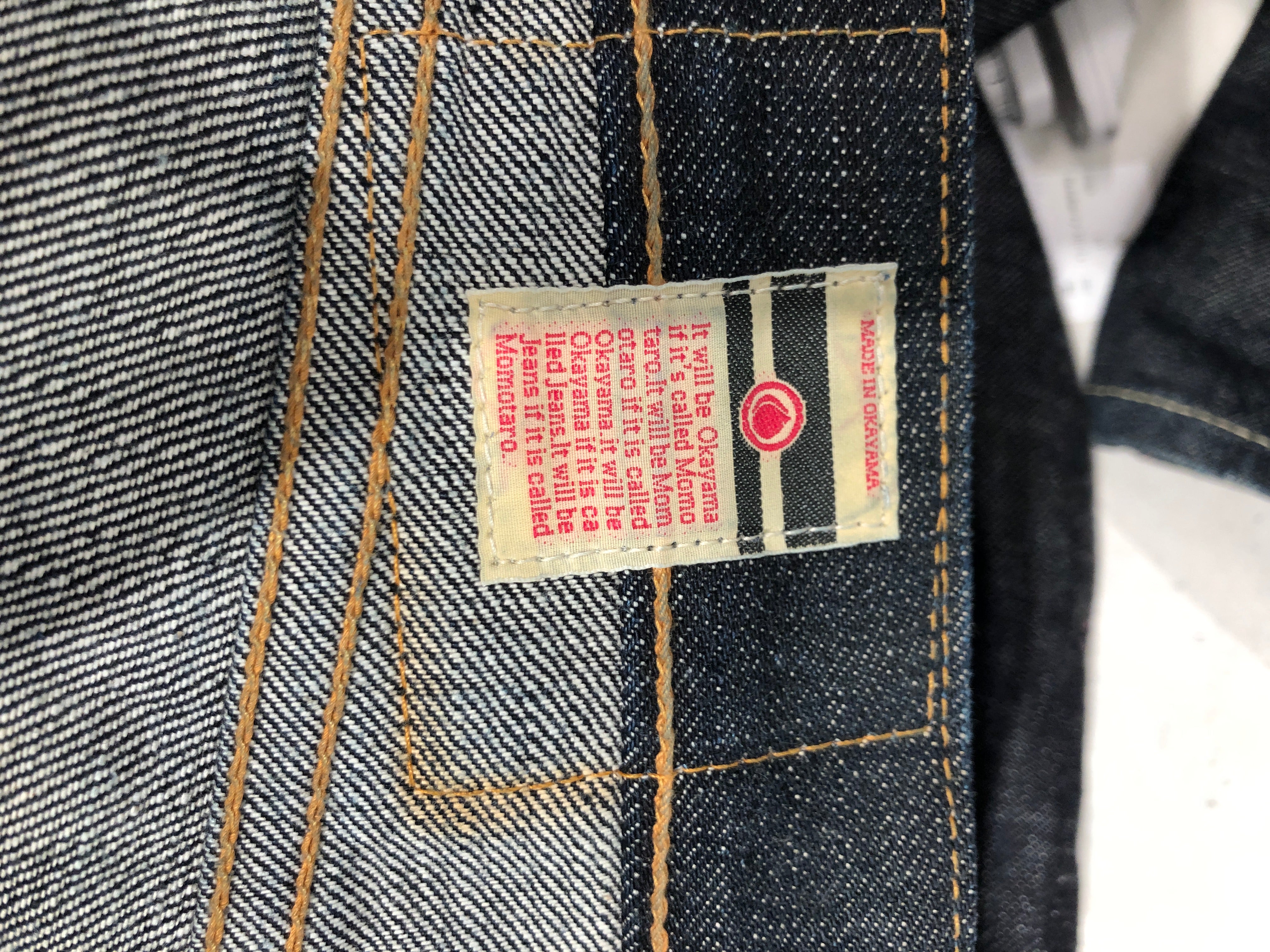 Momotaro Jeans/Pants/36/Denim/NVY/Striped Back Pocket view 5