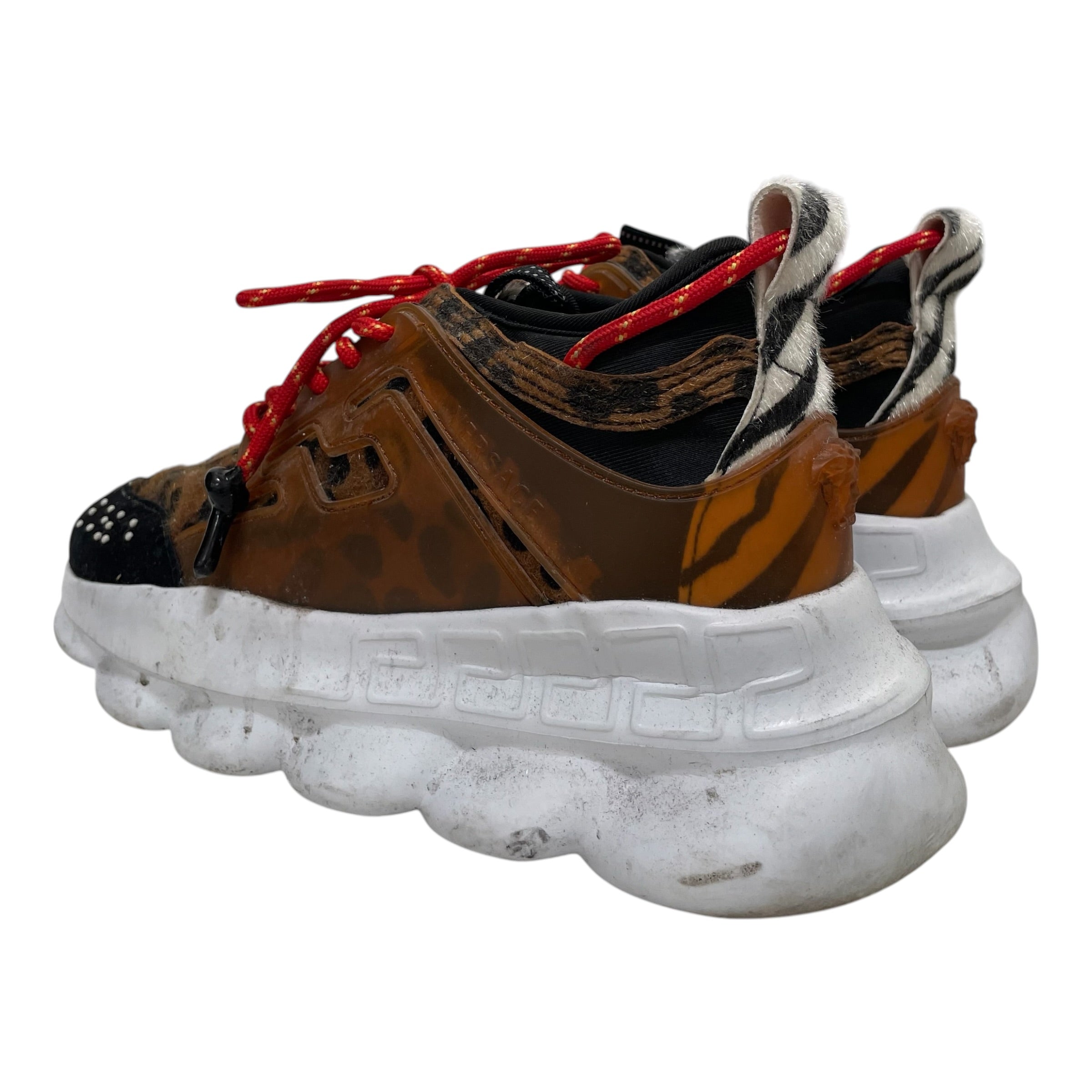 VERSACE/Low-Sneakers/EU 41/Animal Pattern/Cotton/BRW/chain reaction view 2