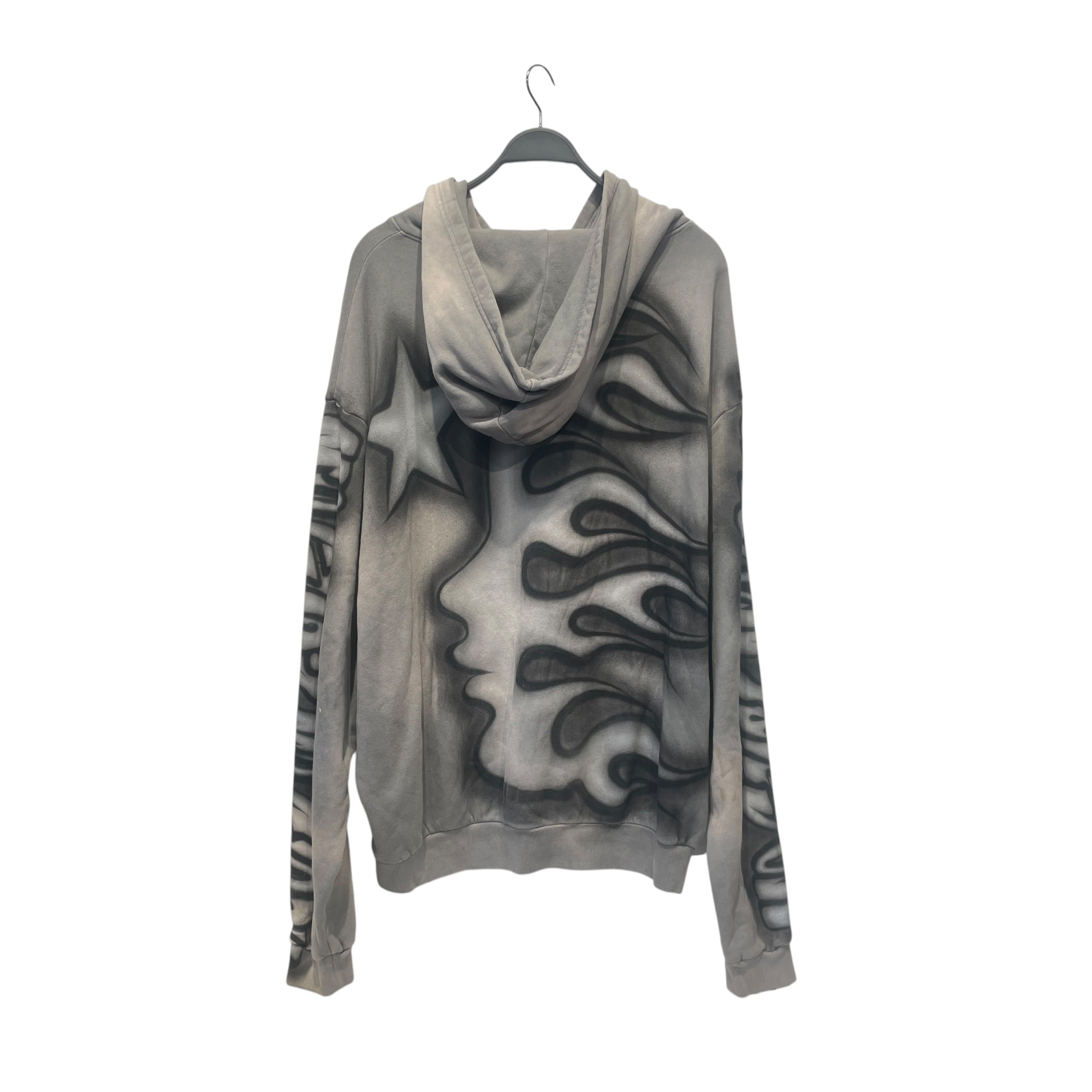 HELLSTAR/Zip Up Hoodie/XL/All Over Print/Cotton/GRY/AIRBRUSH BULLDOG COMPLEXCON view 2