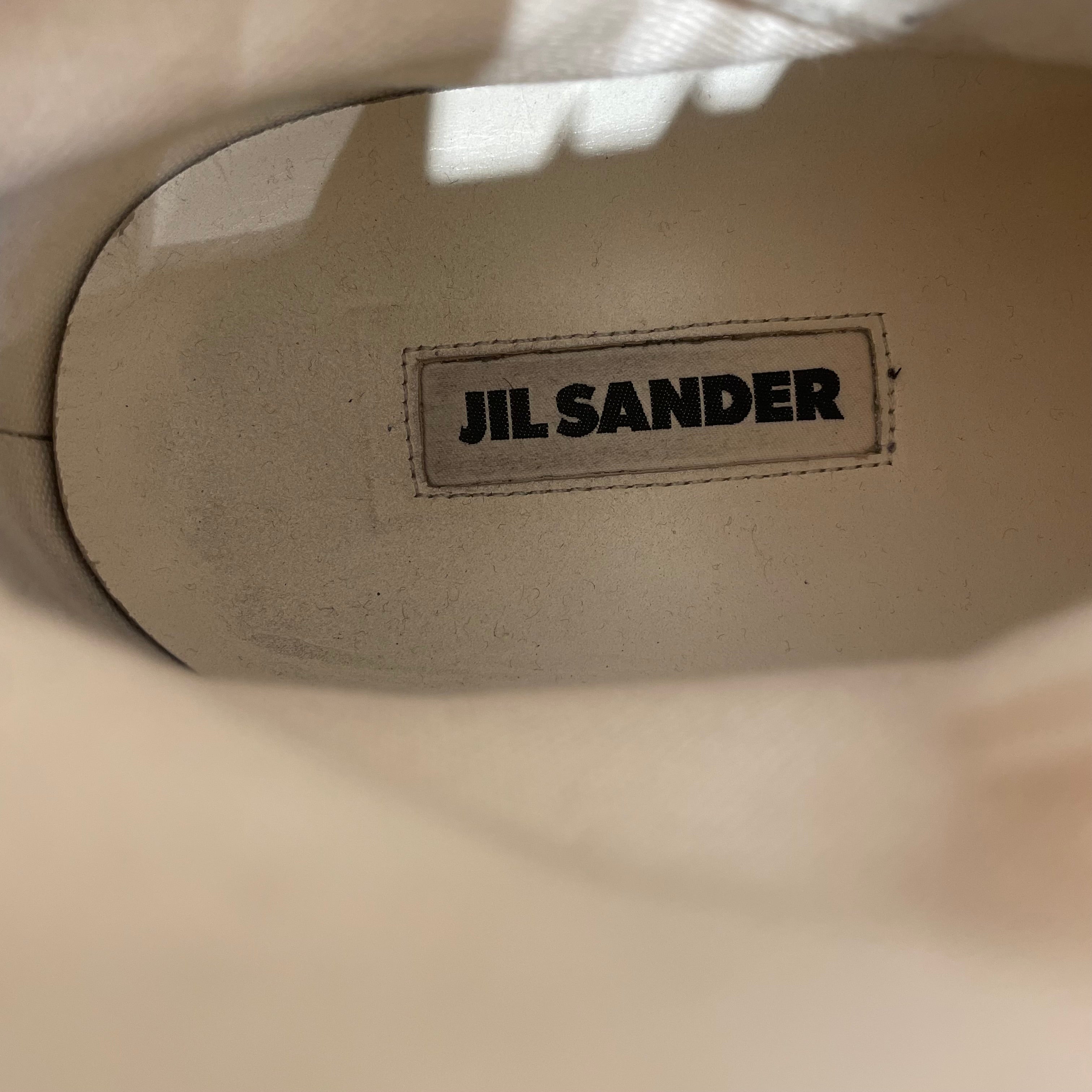 JIL SANDER/Hi-Sneakers/EU 41/Cotton/WHT/GREY SOLE view 3