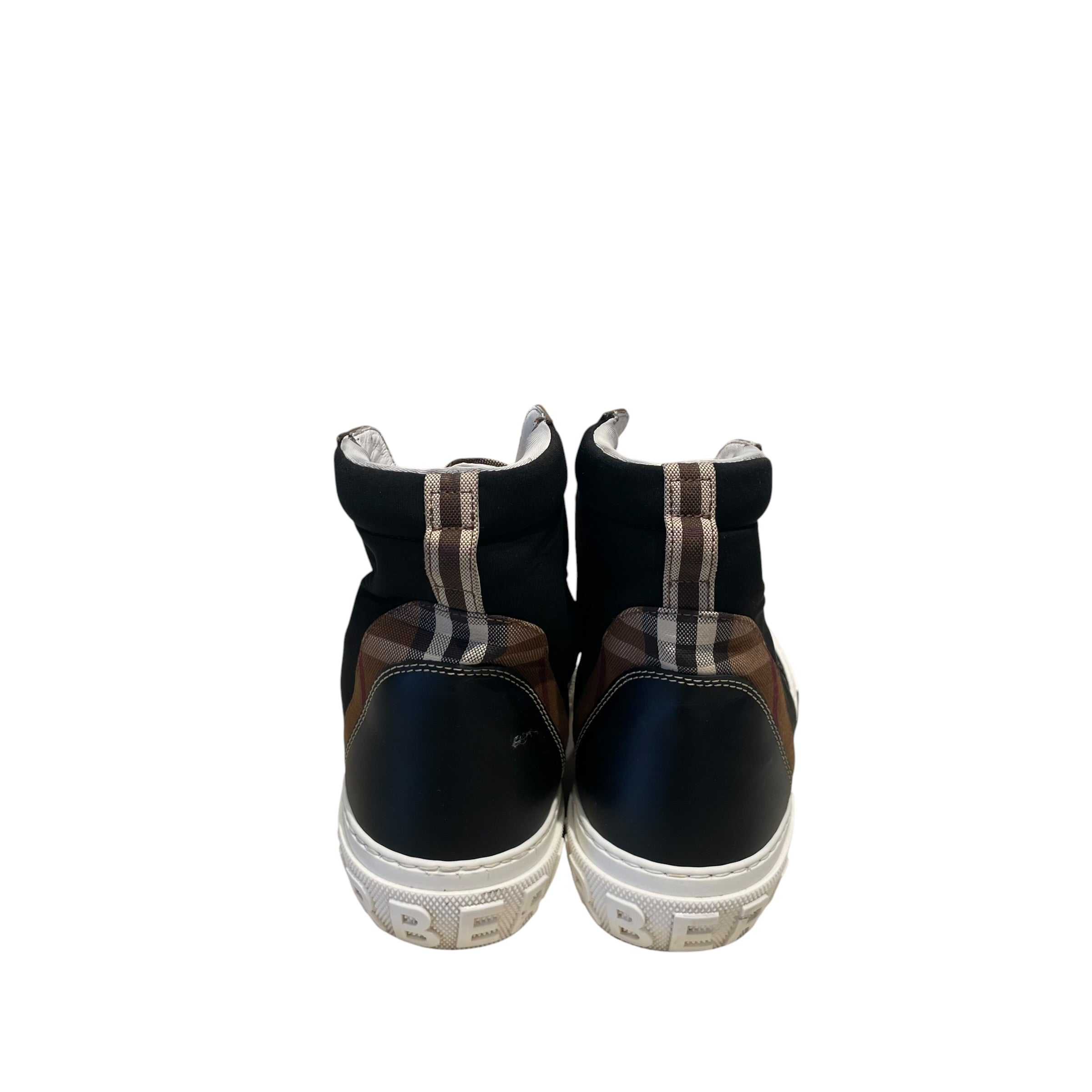BURBERRY/Hi-Sneakers/EU 42/Plaid/Nylon/BLK/Kai Vintage Check Hi view 4