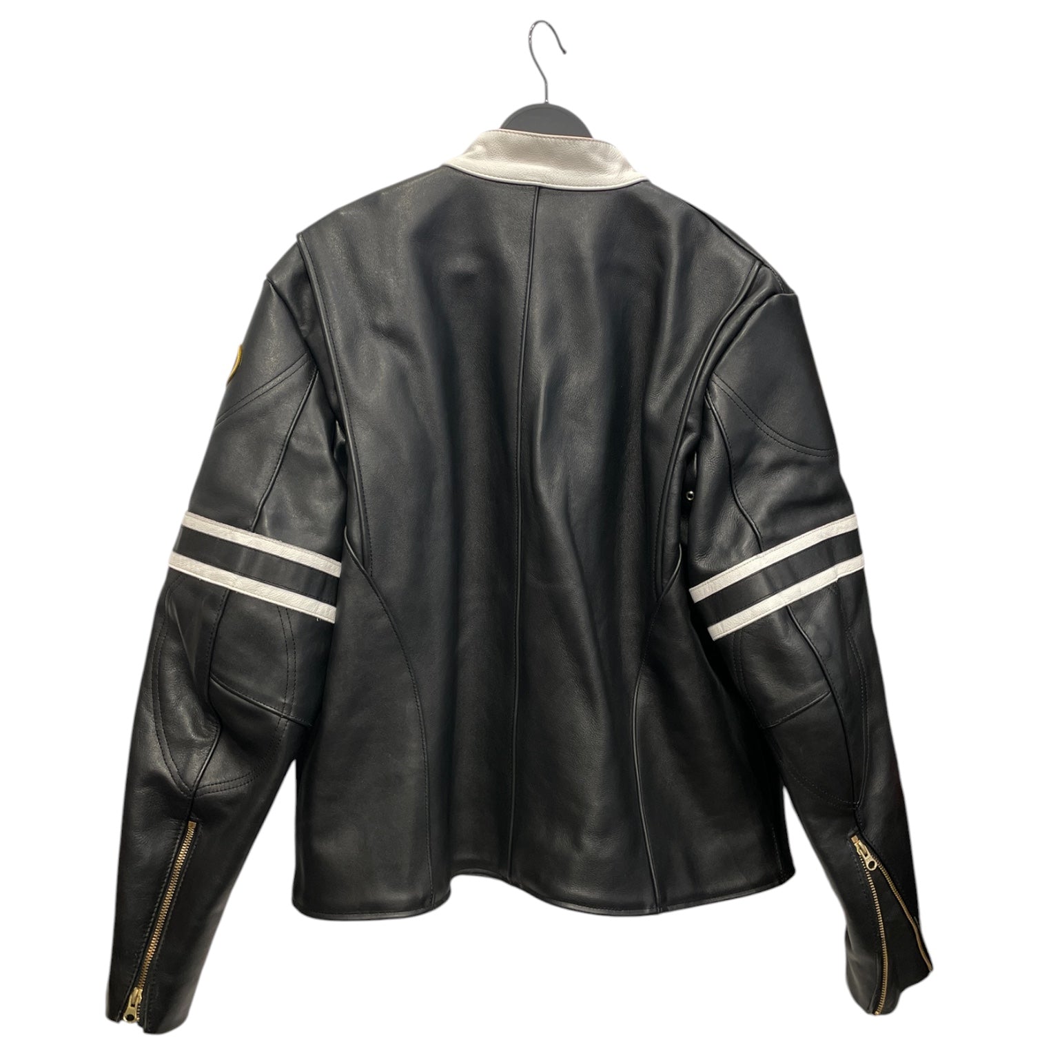 VANSON/Leather Jkt/46/Leather/BLK/STRIPED SLEEVE PATCHWORK RACER view 2