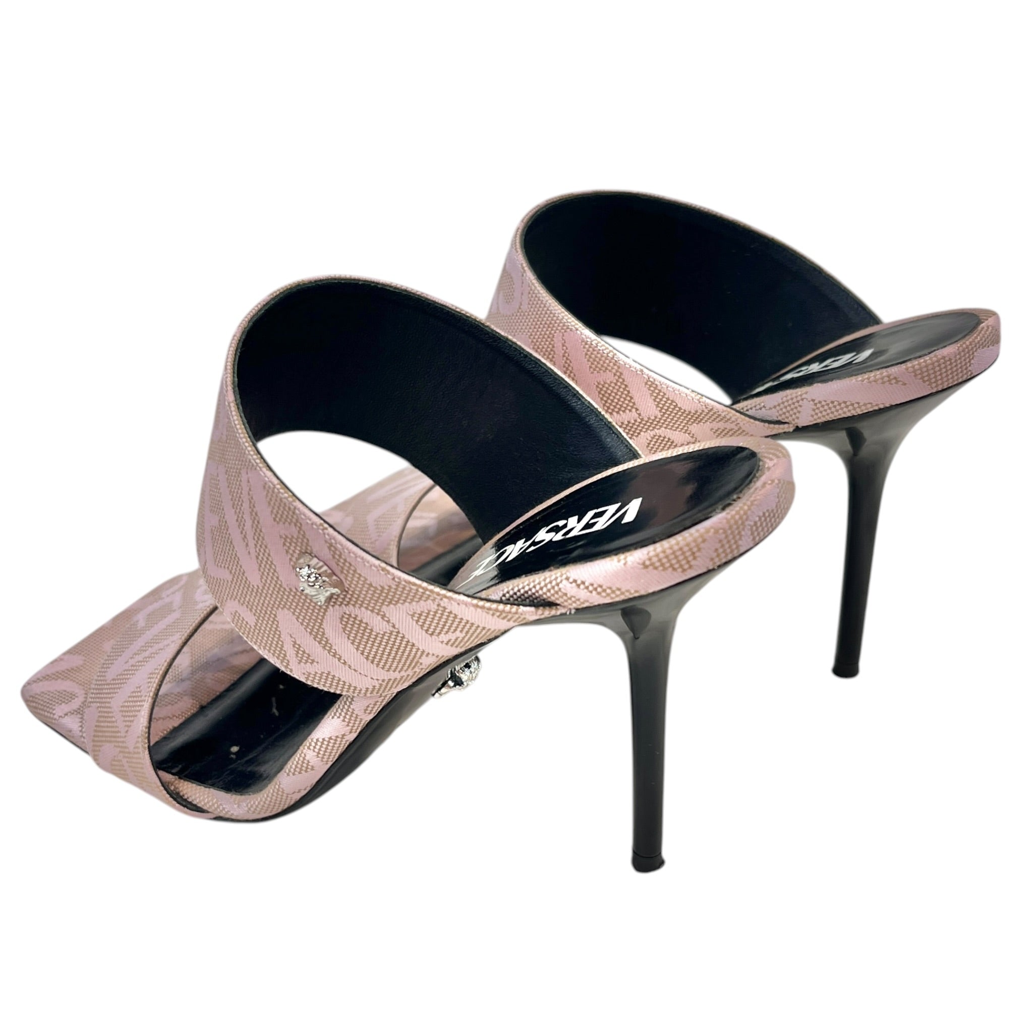 VERSACE/Heels/EU 39/Border/Nylon/PNK/Versace Heels view 2
