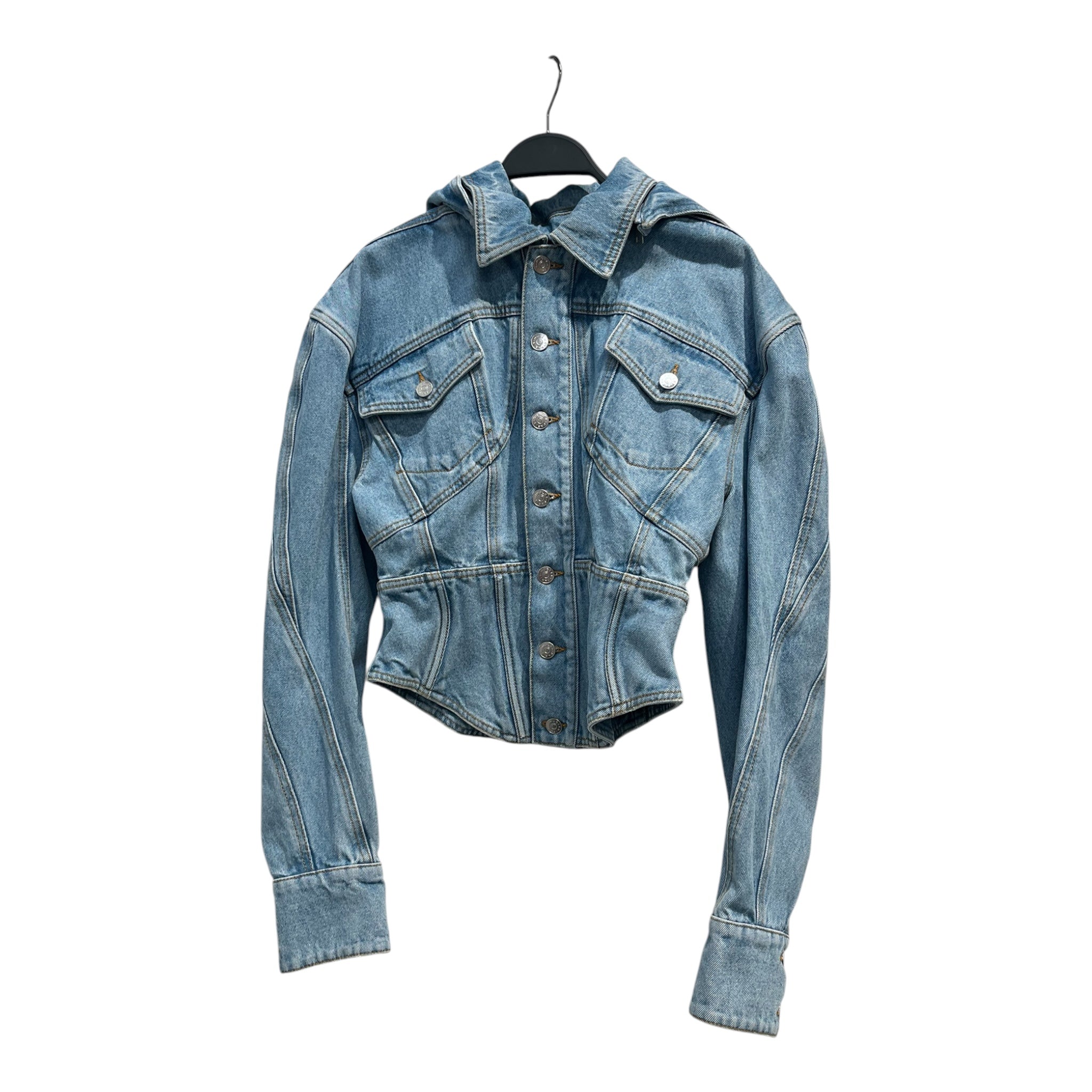 MUGLER/Denim Jkt/40/Cotton/BLU/hooded view 1