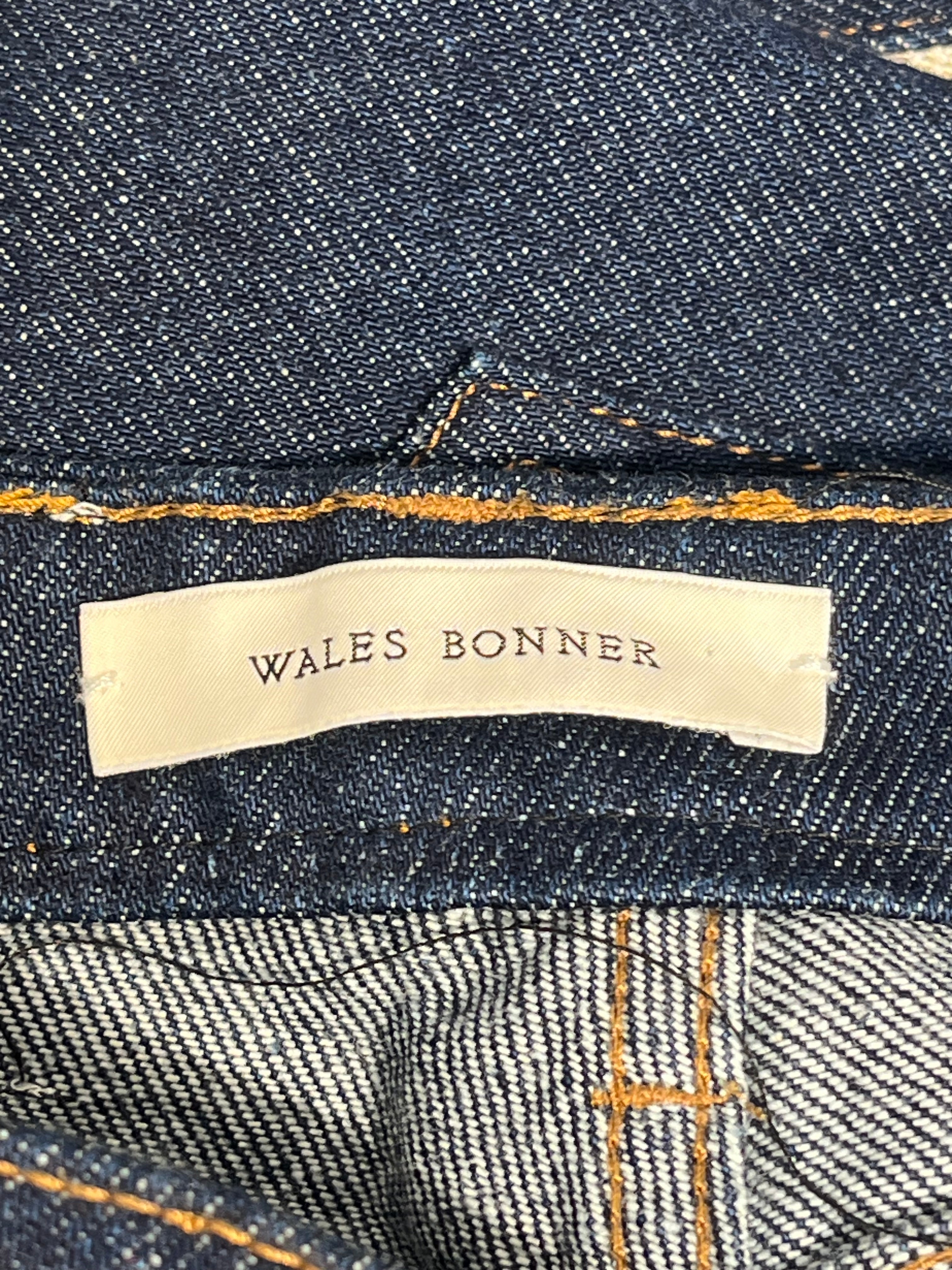 WALES BONNER/Shorts/32/Cotton/BLU/SIDE STITCH STRIPES view 3