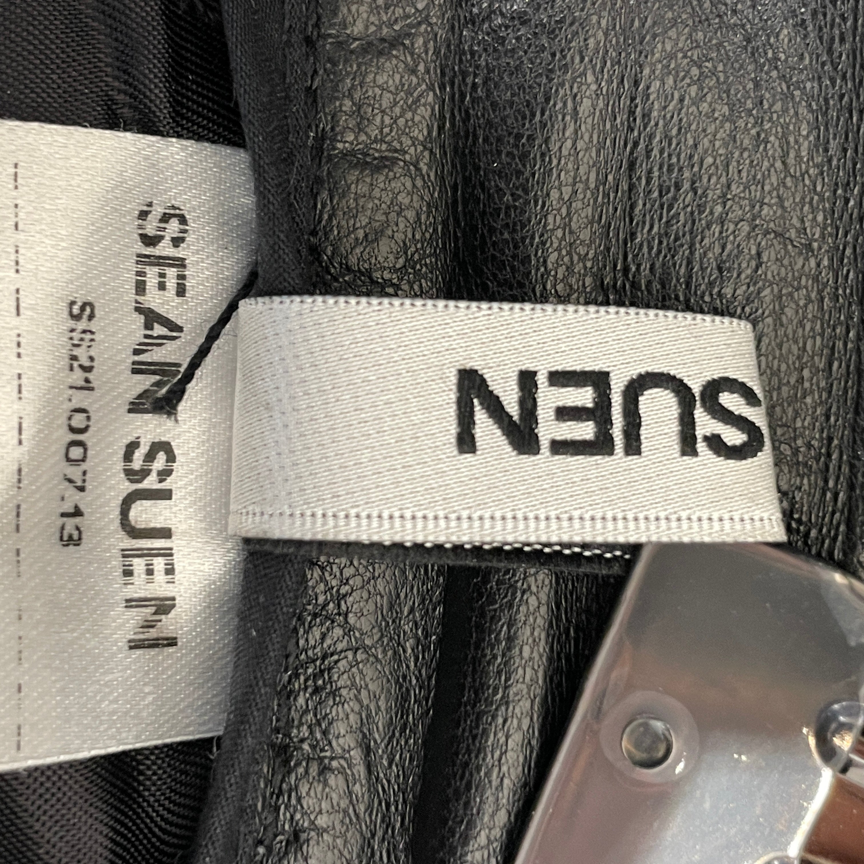 SEAN SUEN/Shorts/XS/Leather/BLK/ view 7