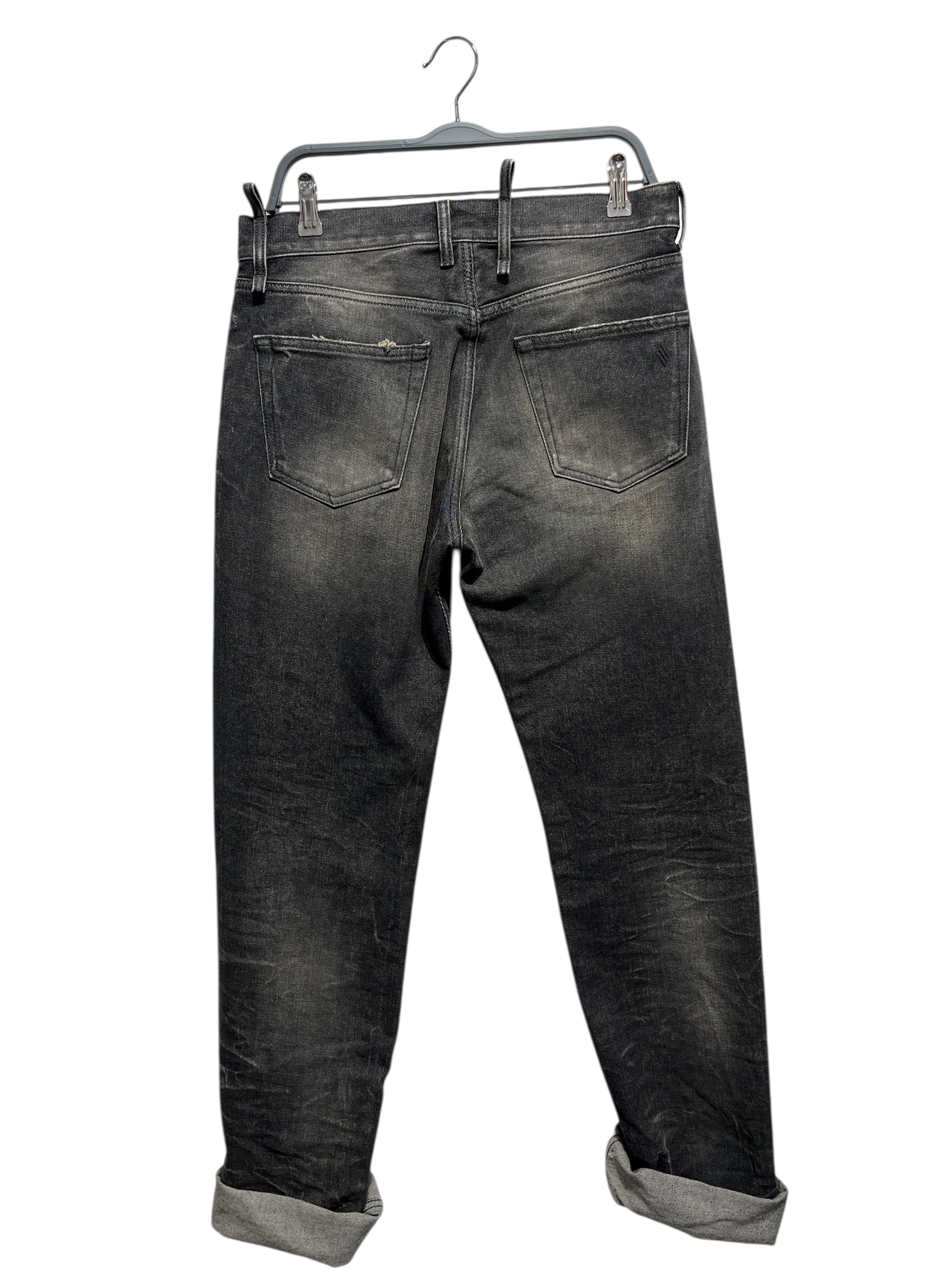 THE ATTICO/Straight Pants/27/Denim/BLK/Button Fly/Silver RIng view 2