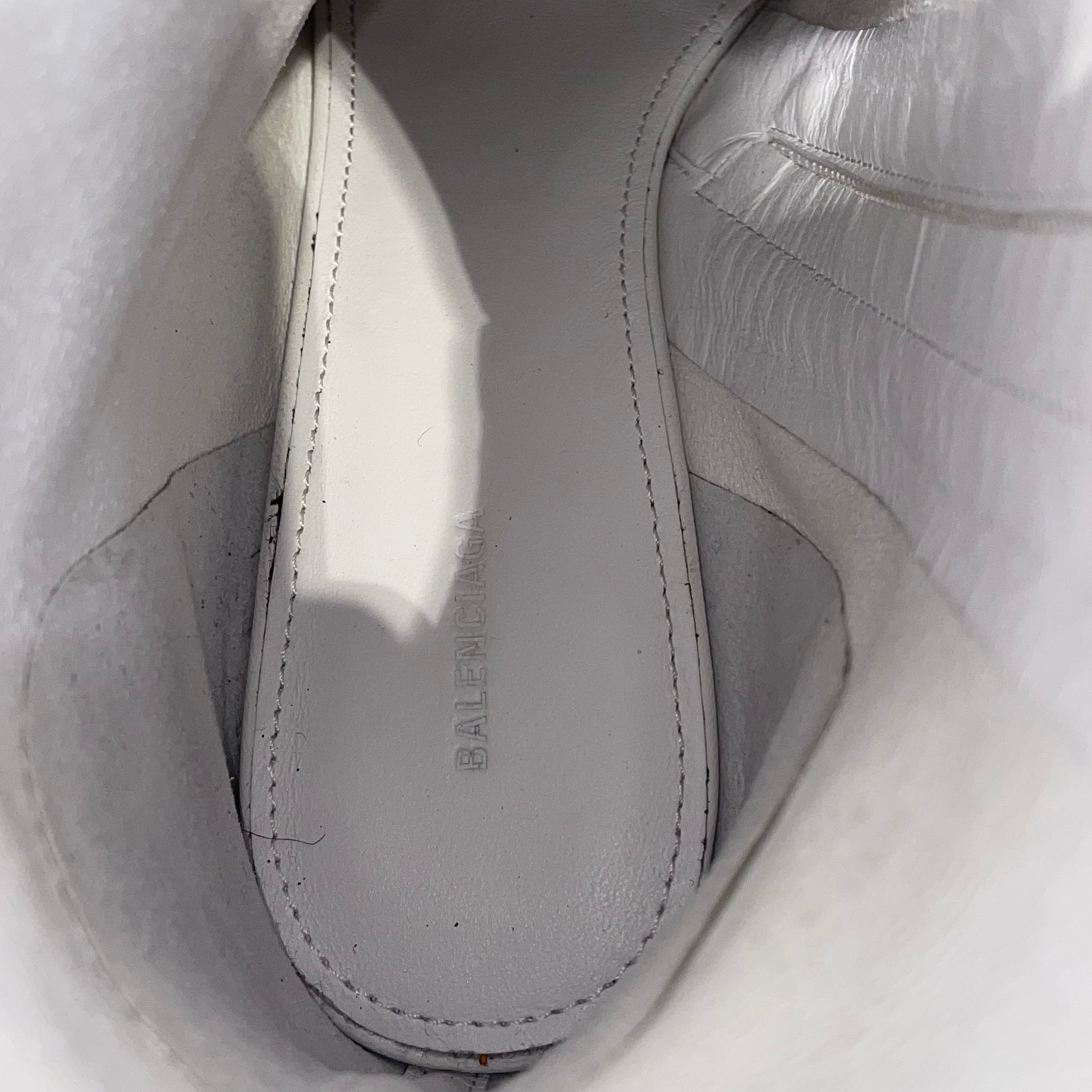 BALENCIAGA/Heels/ ITL 40.5/Leather/WHT/Leather Ankle Boots view 3