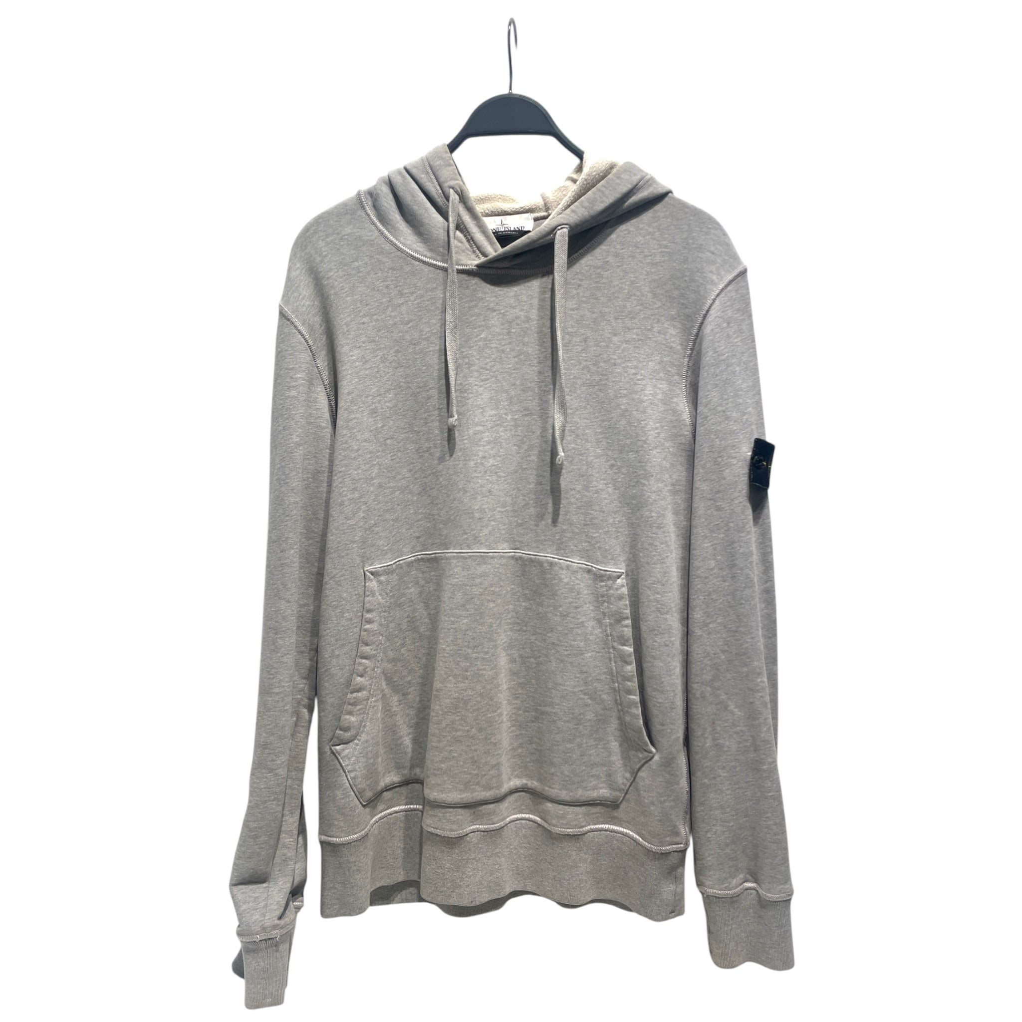 STONE ISLAND/Hoodie/L/Cotton/GRY/GRAY STONE ISLAND PACTH HOODIE view 1