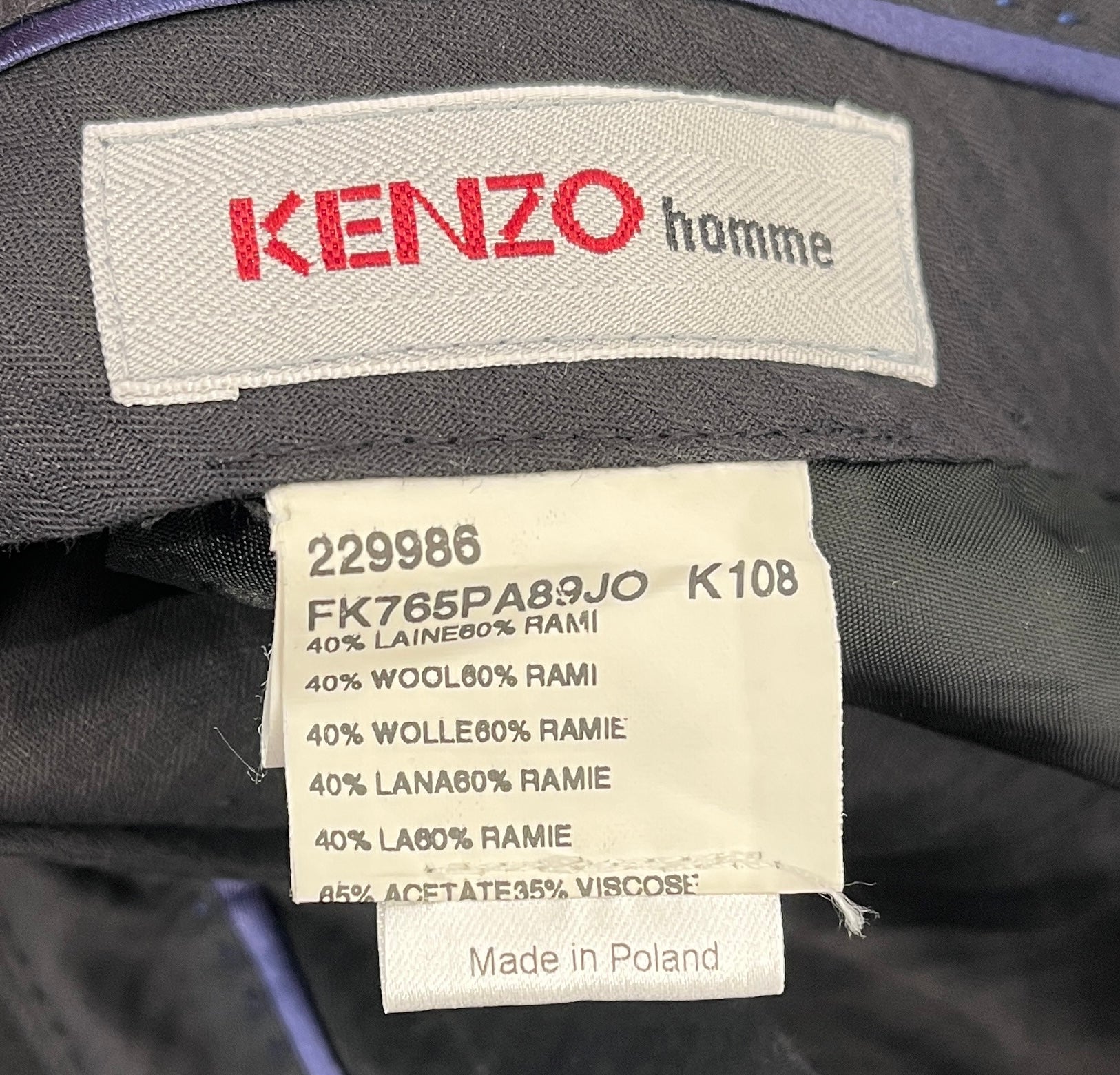KENZO HOMME/Slacks/32/GRY/Stripe/PINSTRIPE SLACKS view 4