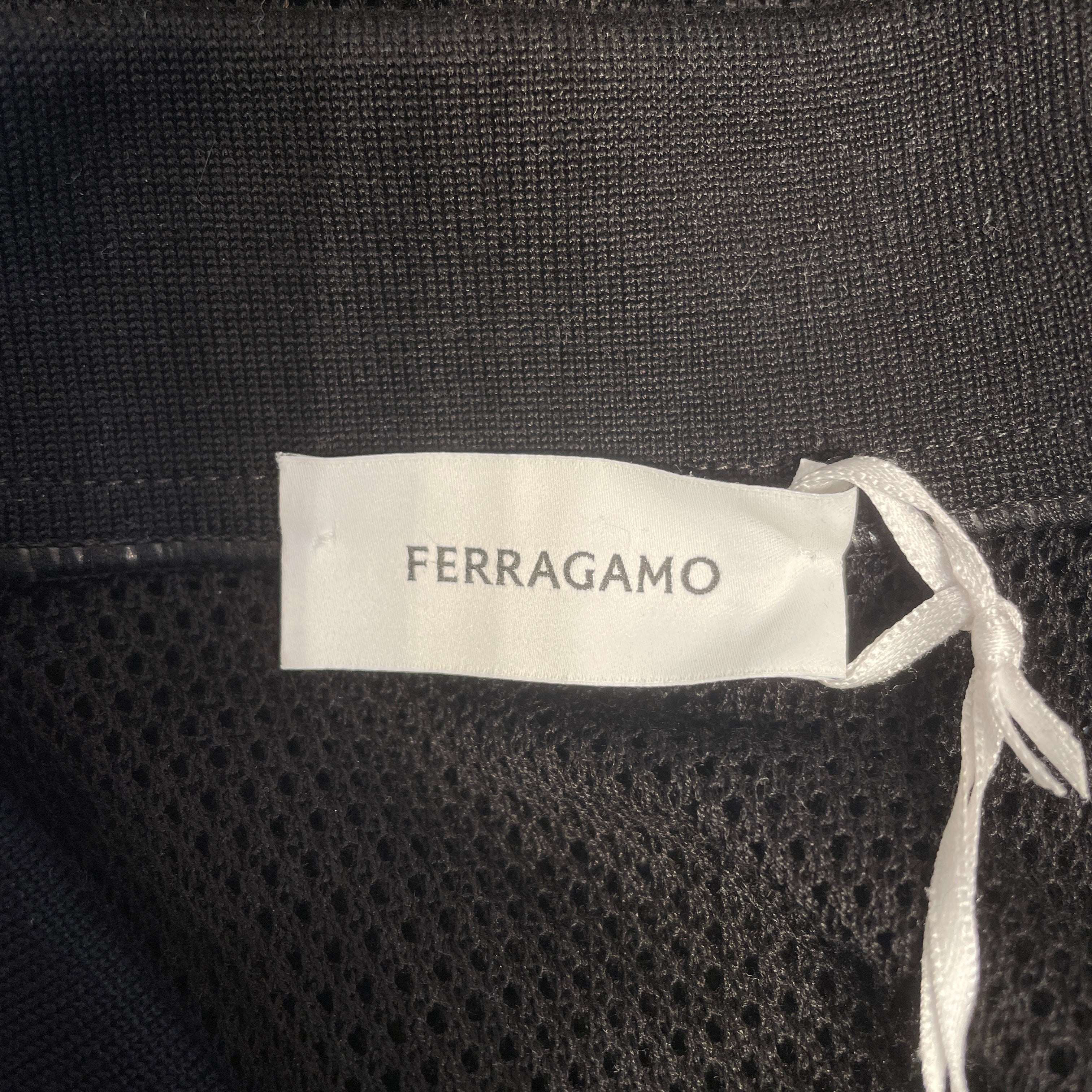 Salvatore Ferragamo/SS Shirt/L/Cotton/BLK/FIS NET view 3