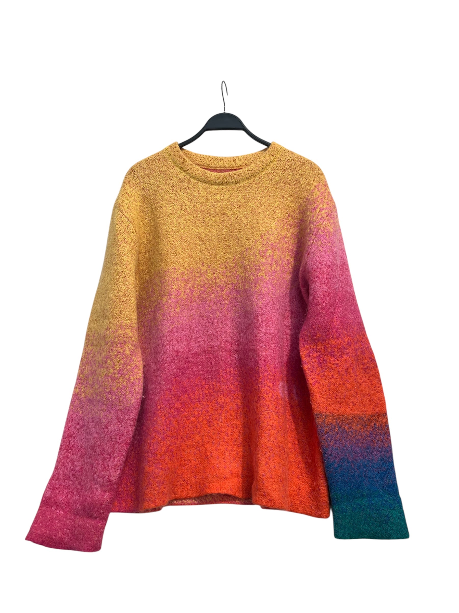 ERL/Sweater/XL/Mohair/YEL/hombre pink/orange faint logo view 1