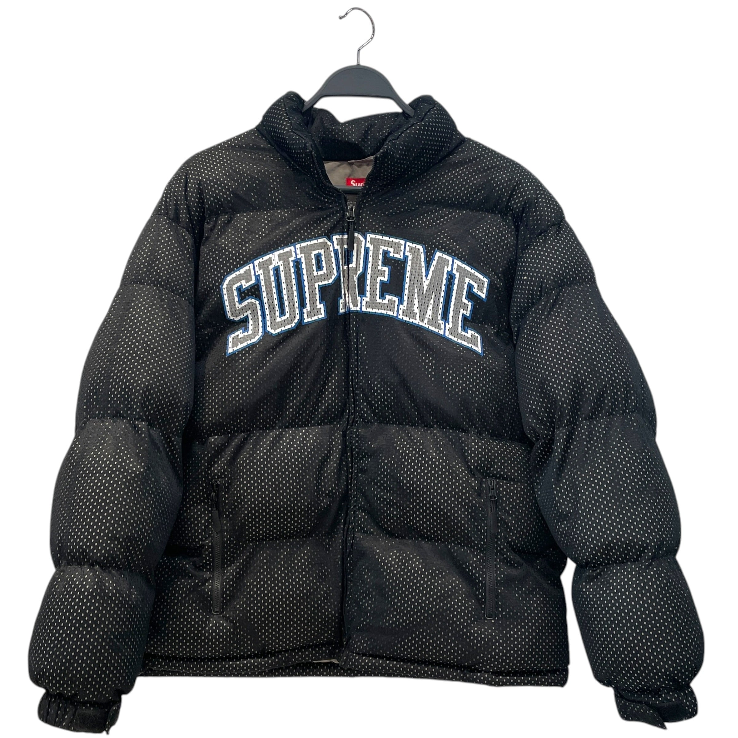 Supreme/Puffer Jkt/S/Polyester/BLK/mesh jersey puffer jkt view 1