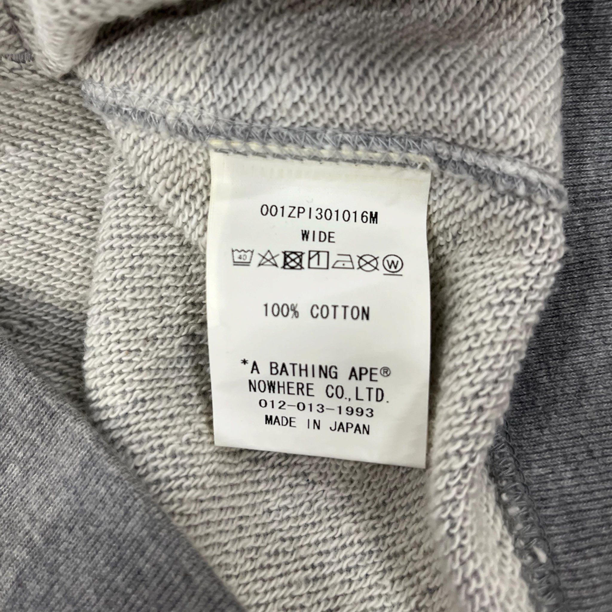 A BATHING APE/Zip Up Hoodie/XL/Cotton/GRY/WGM view 4