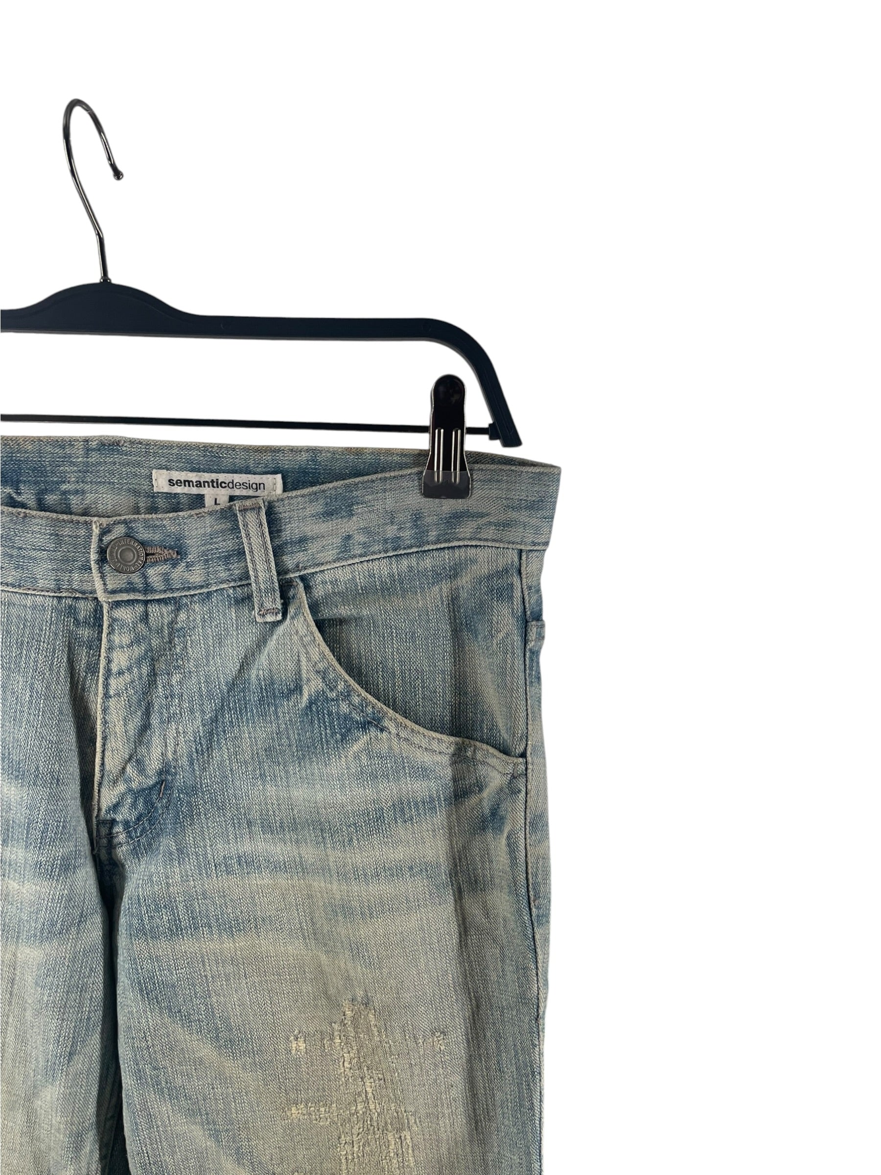 Semantic design/Straight Pants/L/Denim/BLU/REPAIRED WASHED DNM view 3