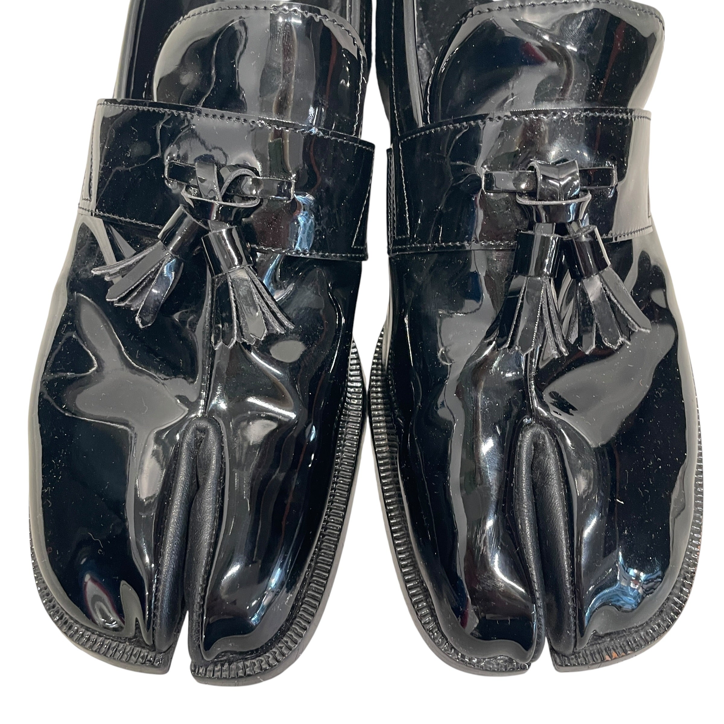 Maison Margiela/Loafers/EU 43/Leather/BLK/PATENT LEATHER W TASSEL view 4