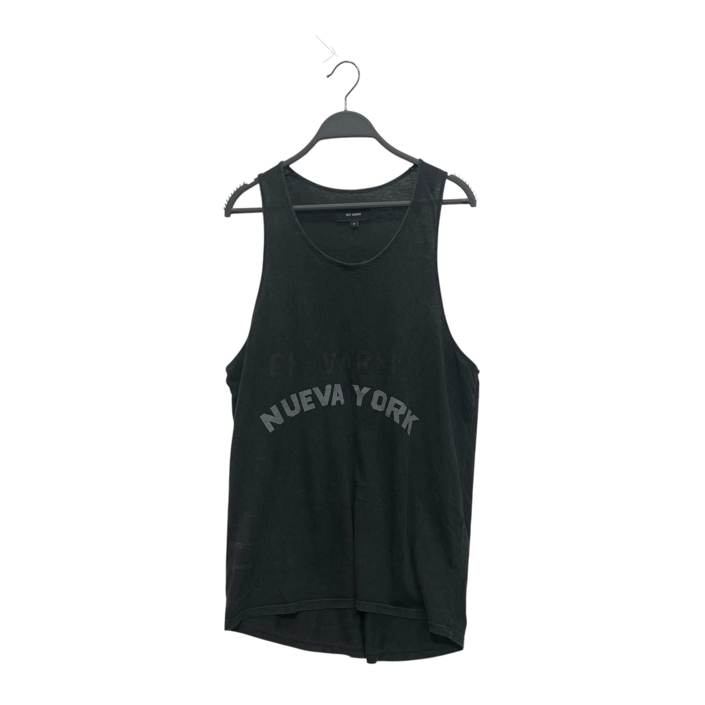 WILLY CHAVARRIA/Tank Top/M/Cotton/BLK/Graphic/"NUEVA YORK" TANK view 1