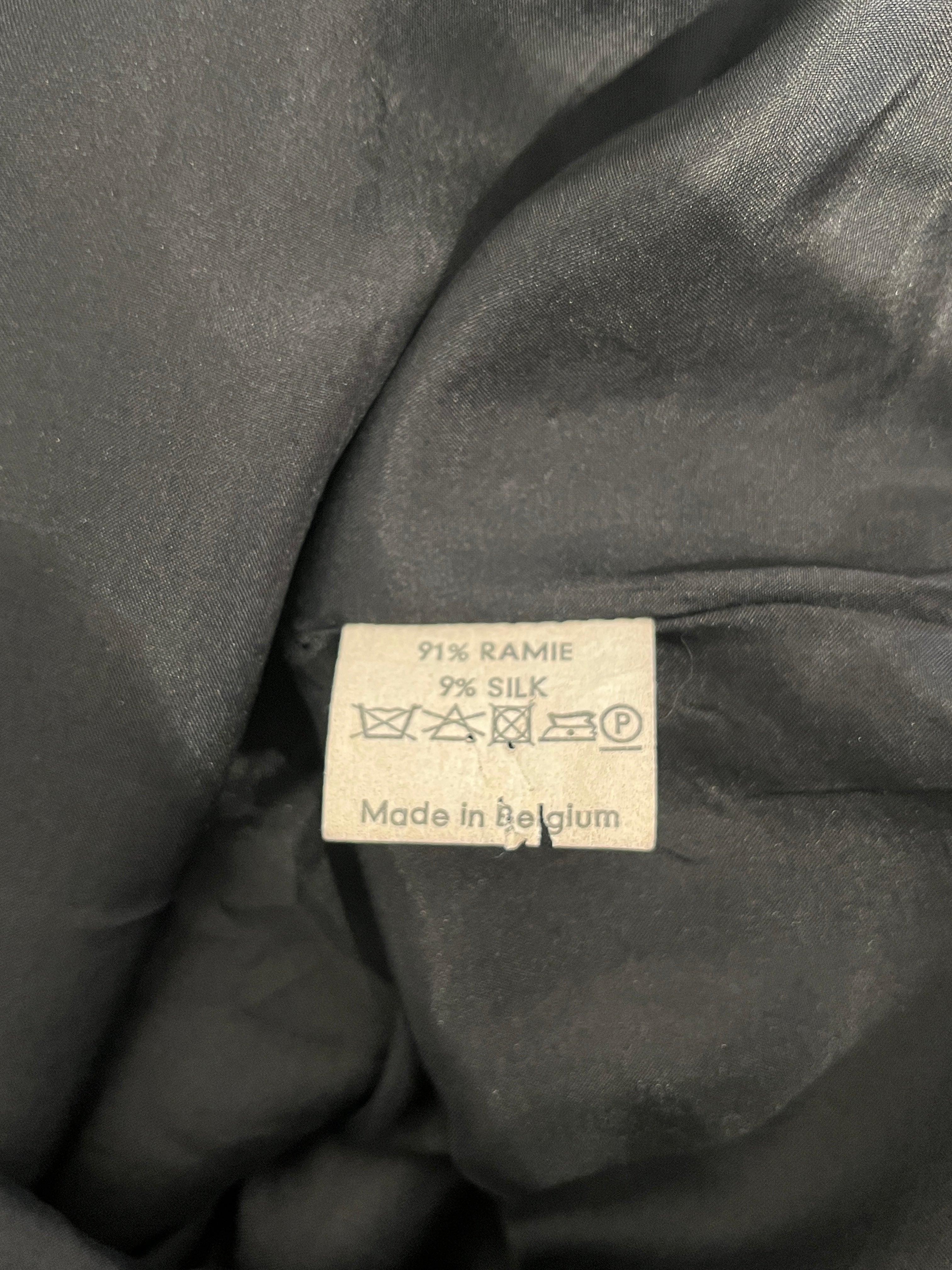 DRIES VAN NOTEN/Blouse/38/Polyester/BLK/Tie Back view 4