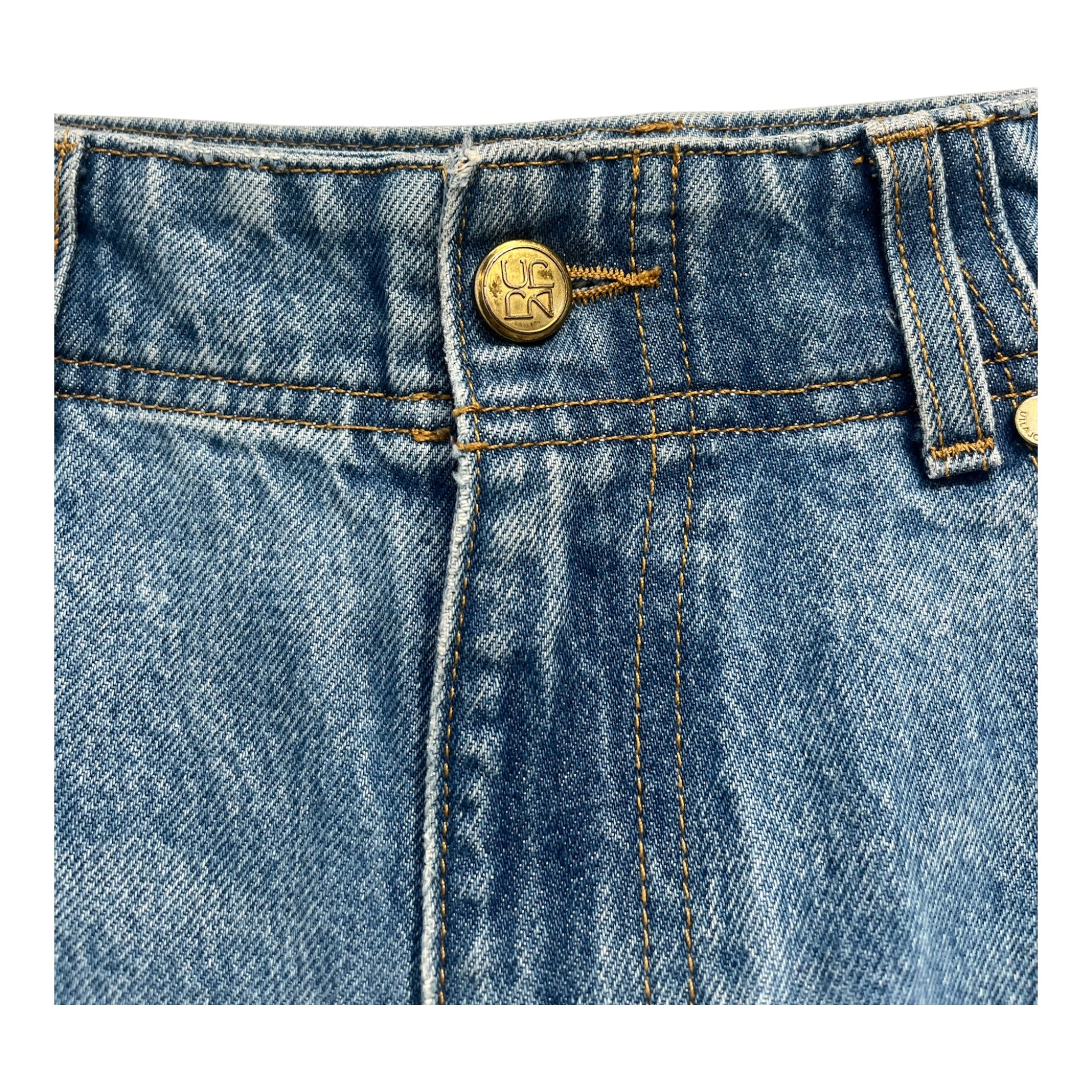 Ulla Johnson/Wide Leg Pants/30/Cotton/BLU/HIGH RISE/ GLD BUTTONS view 5