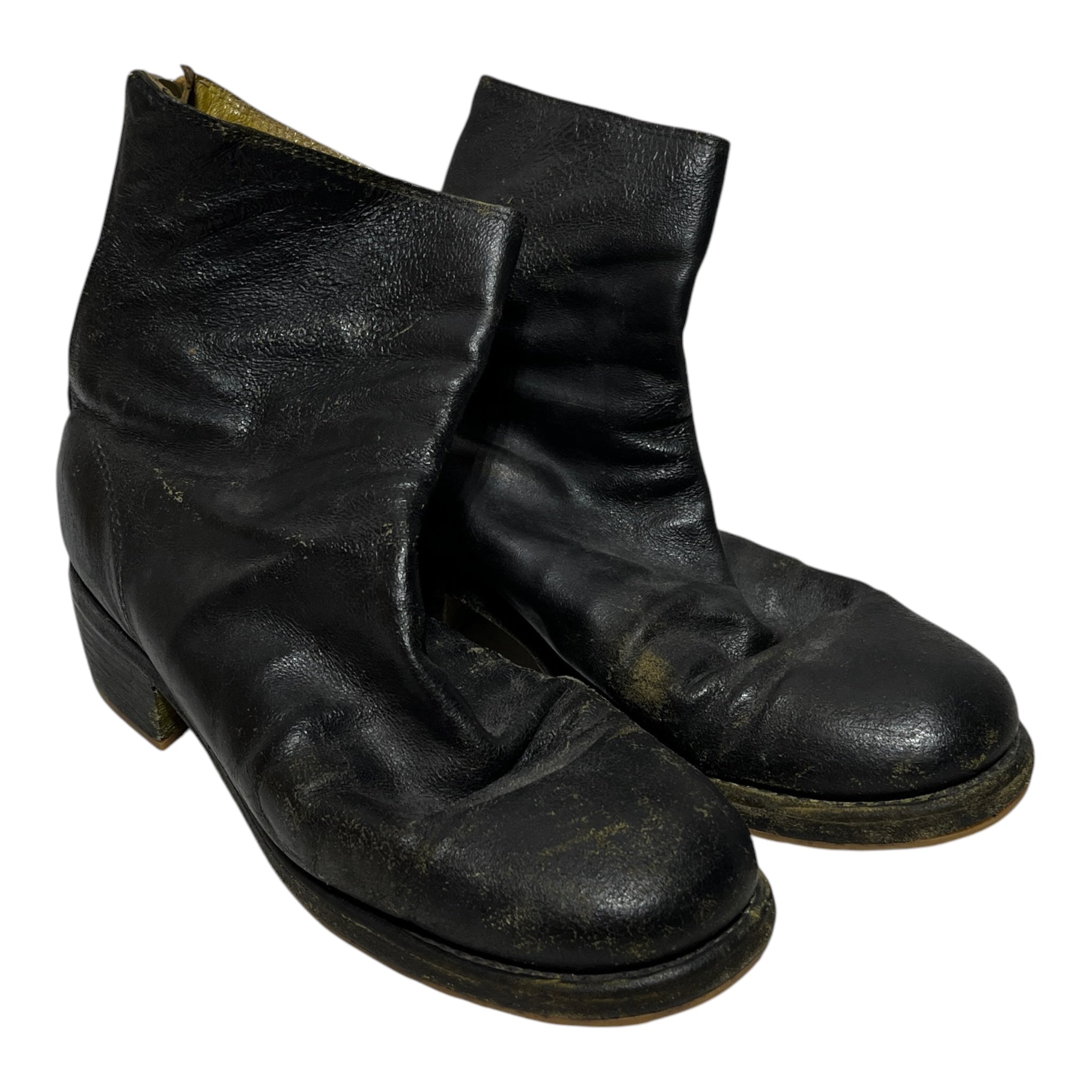 GUIDI/Booties/US 7/Leather/BLK/Cracked leather 796Z view 1