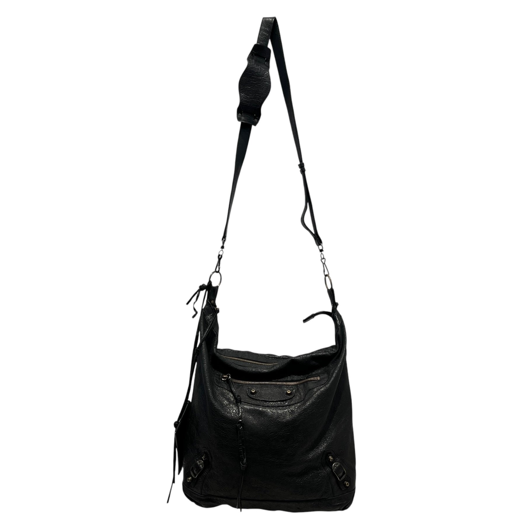 BALENCIAGA/Cross Body Bag/Leather/BLK/Classic Day Hobo view 1