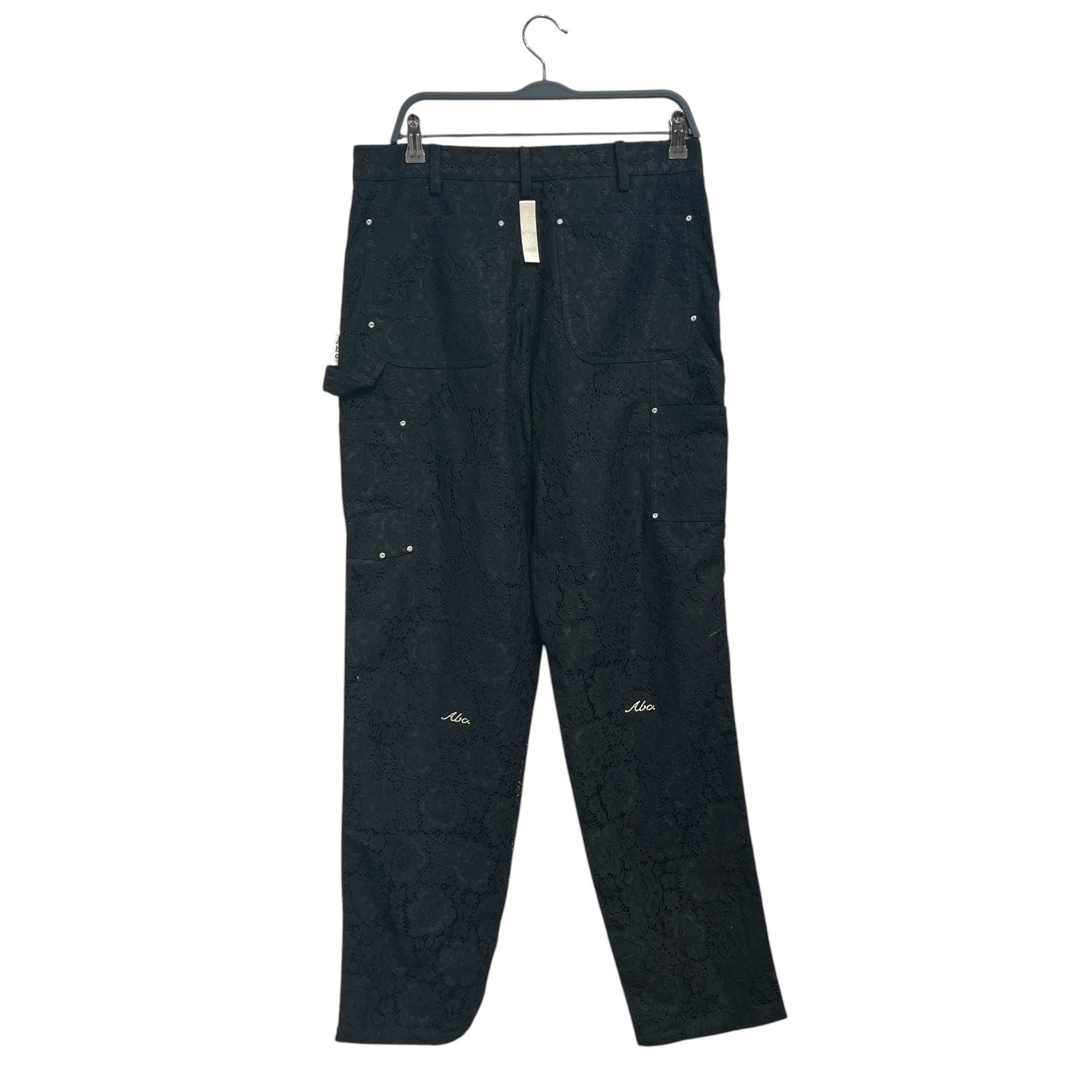 Advisory Board Crystals/Straight Pants/M/Cotton/BLK/lace double knee view 2