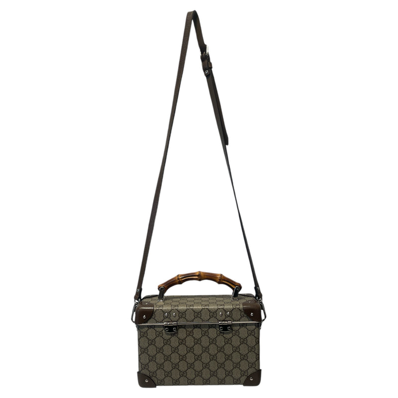 GUCCI/Hand Bag/Monogram/BRW/GG SUPREME BAMBOO VANITY