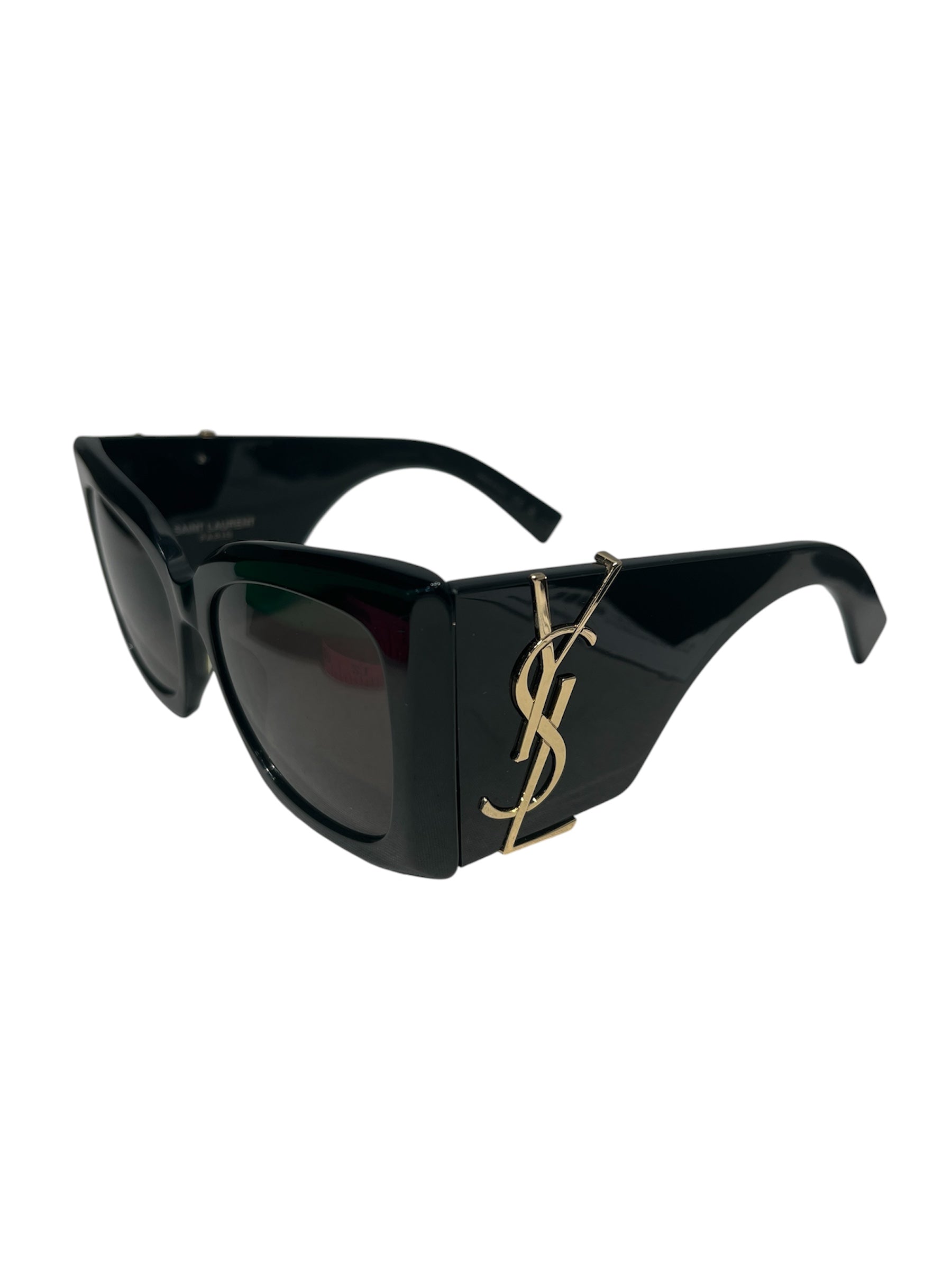 SAINT LAURENT/Sunglasses/Plastic/BLK/Fox/YSL LOGO BLAZE SLM119 view 2