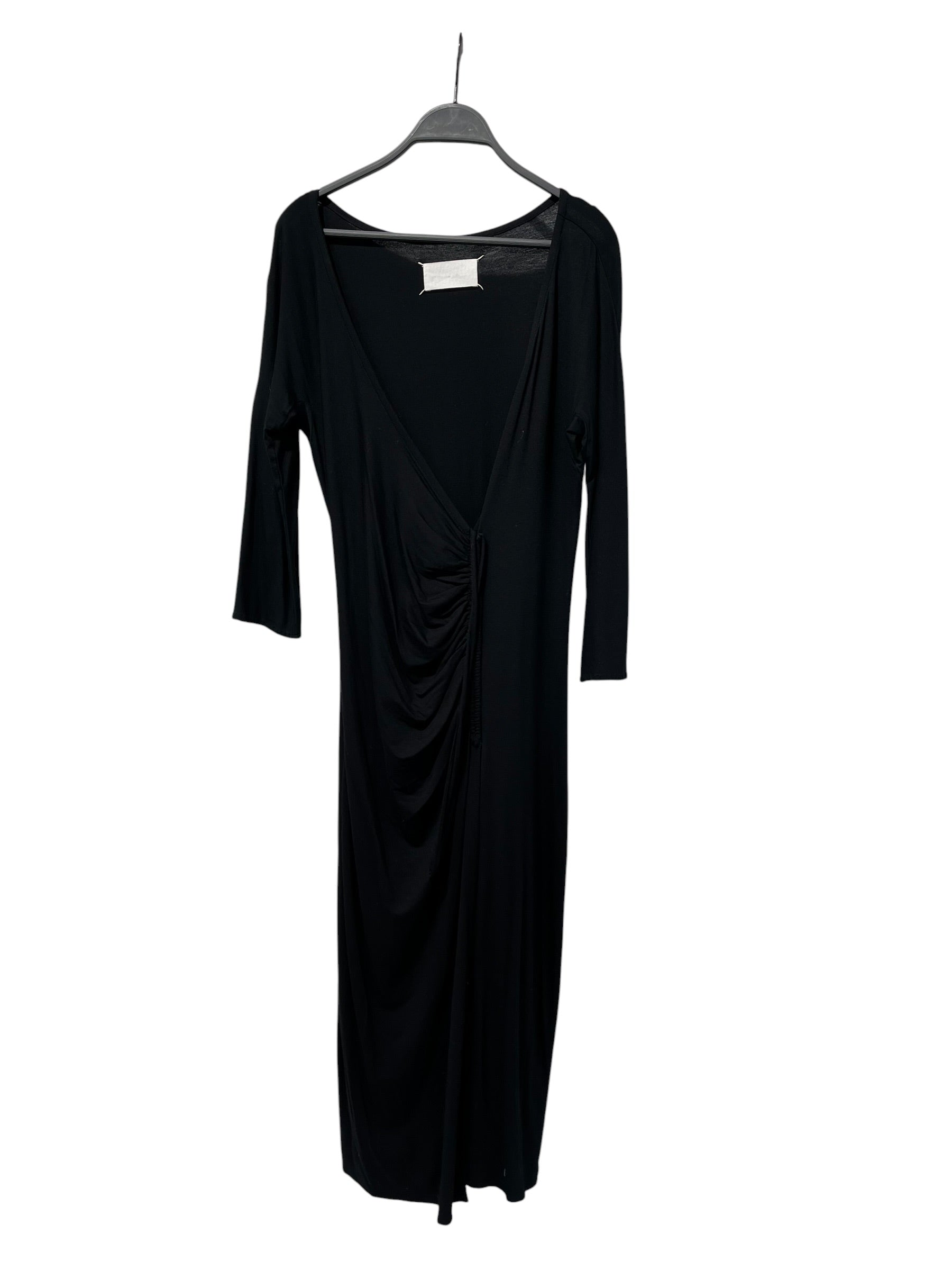 Maison Martin Margiela/LS Dress/44/Cotton/BLK/ASYM TIE FRONT view 1