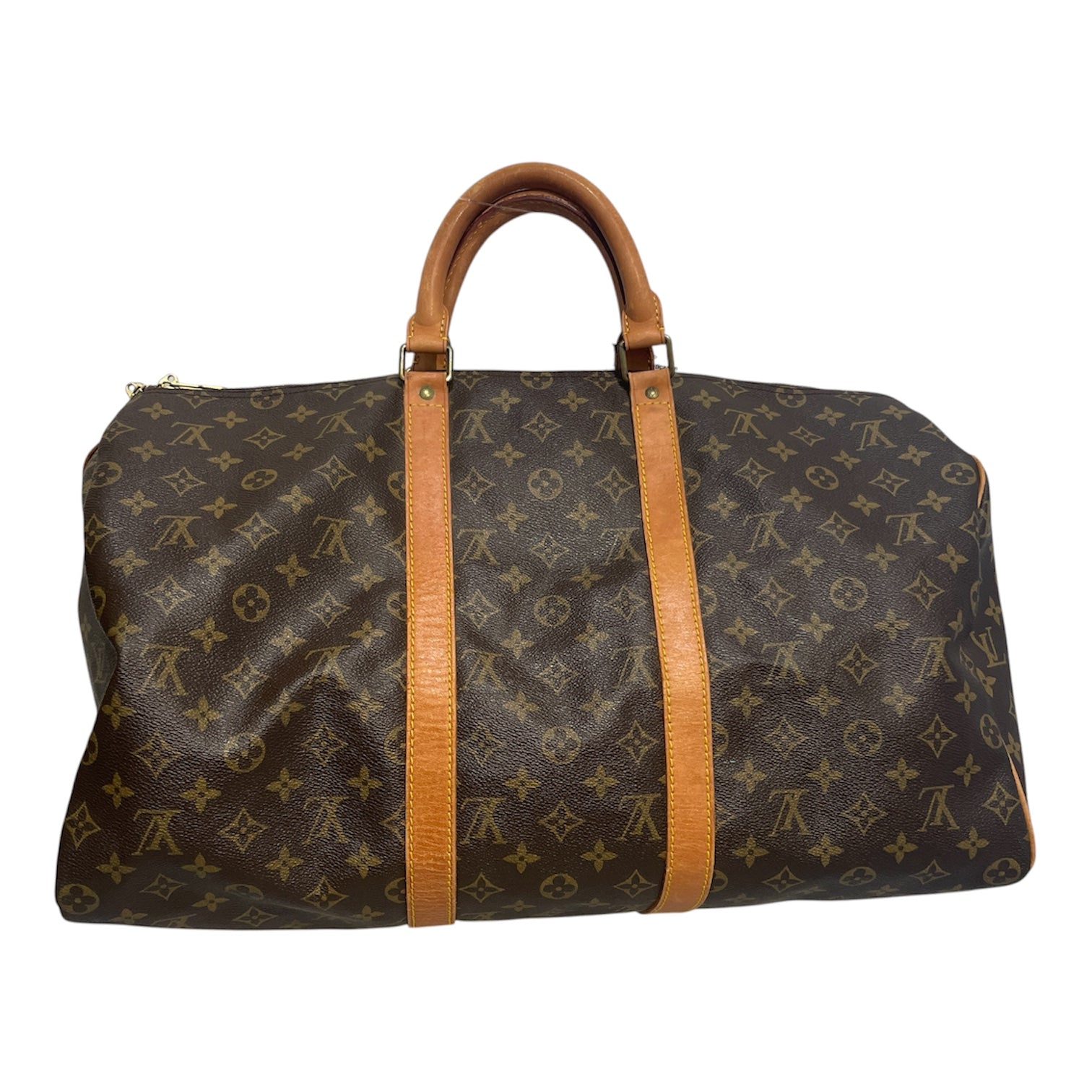 LOUIS VUITTON/Bag/Monogram/Leather/BRW/Brown LV duffle view 1
