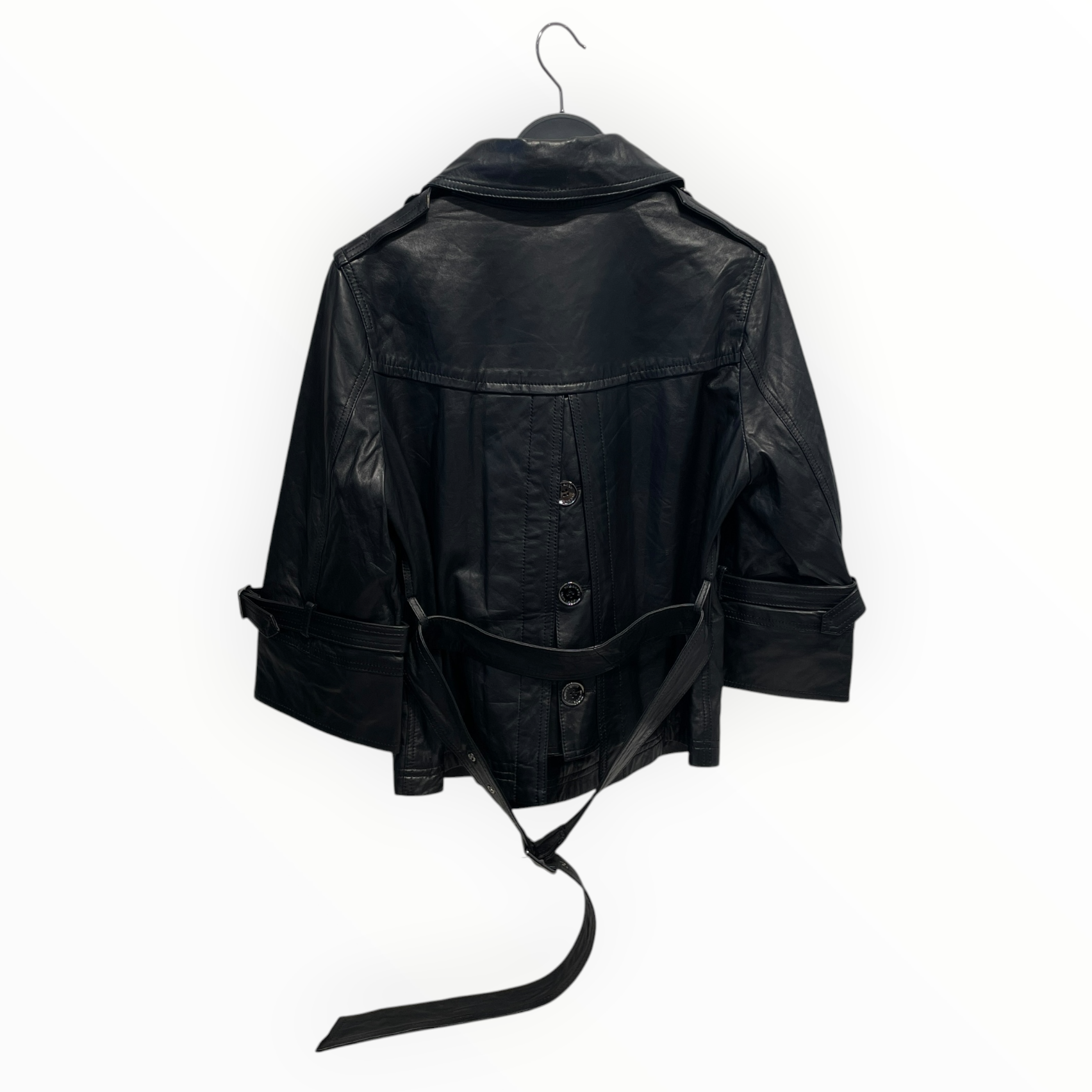 BURBERRY BLUE LABEL/Leather Jkt/40/Leather/BLK/ view 2