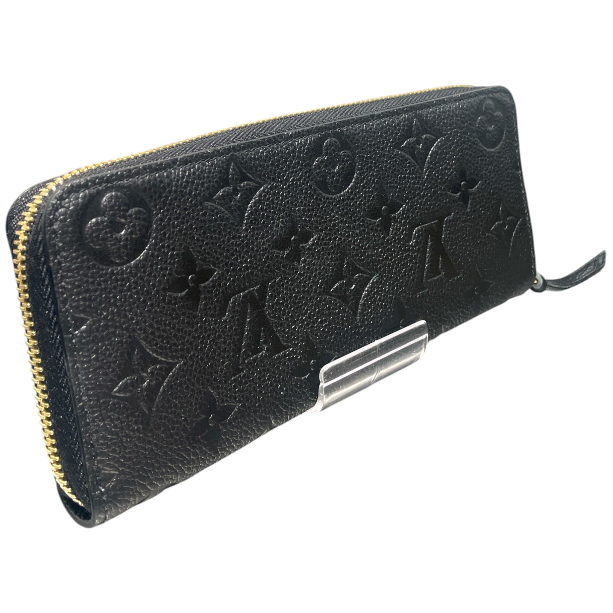 LOUIS VUITTON/Long Wallet/Monogram/Leather/BLK/L's/Empriente Embossed Zippy Walle view 1
